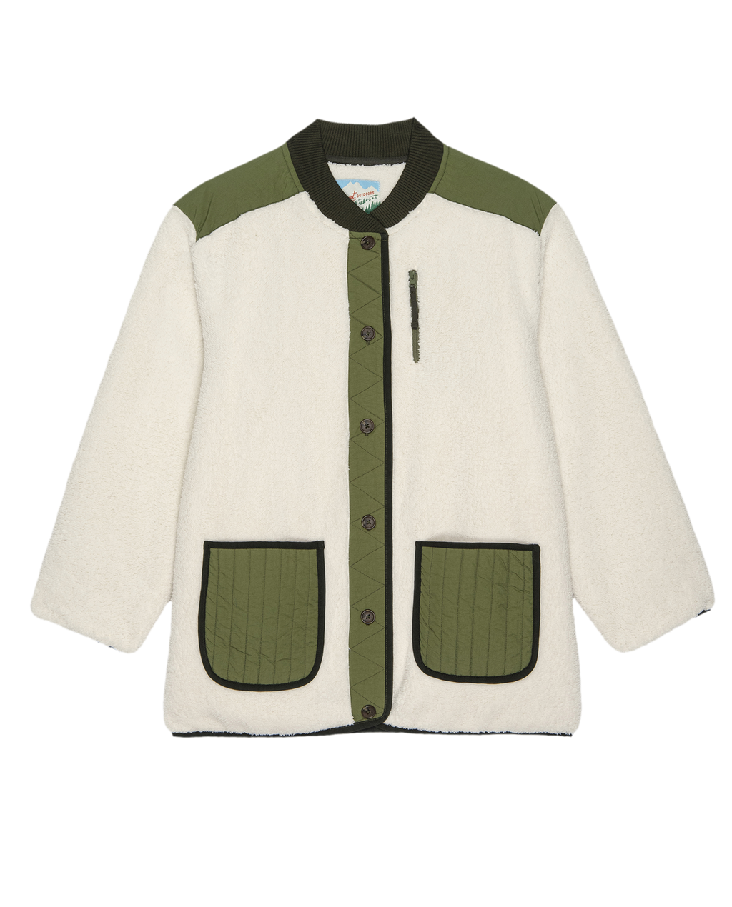 The Plush Tundra Jacket. -- Cream & Army
