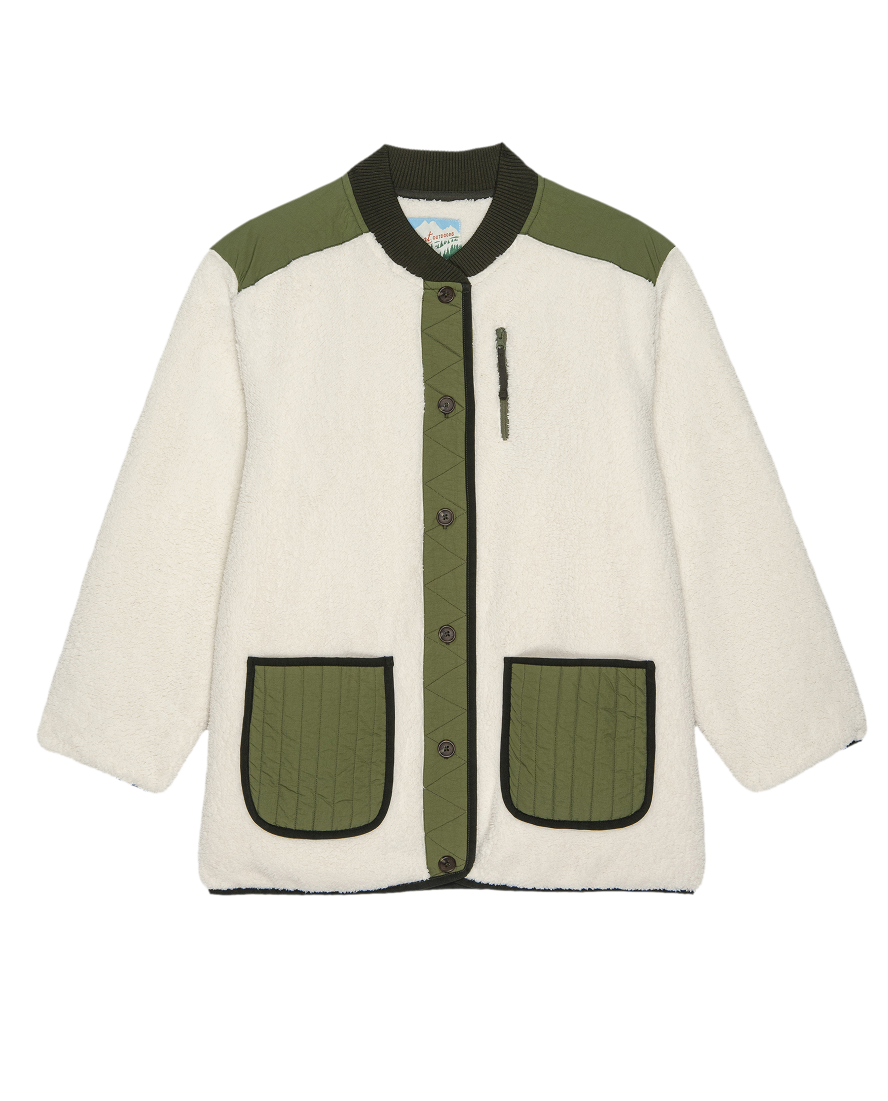 The Plush Tundra Jacket. -- Cream & Army