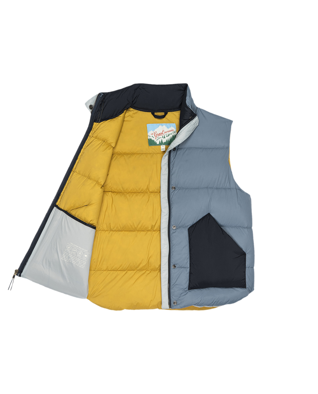The Polar Vest. -- Navy Colorblock