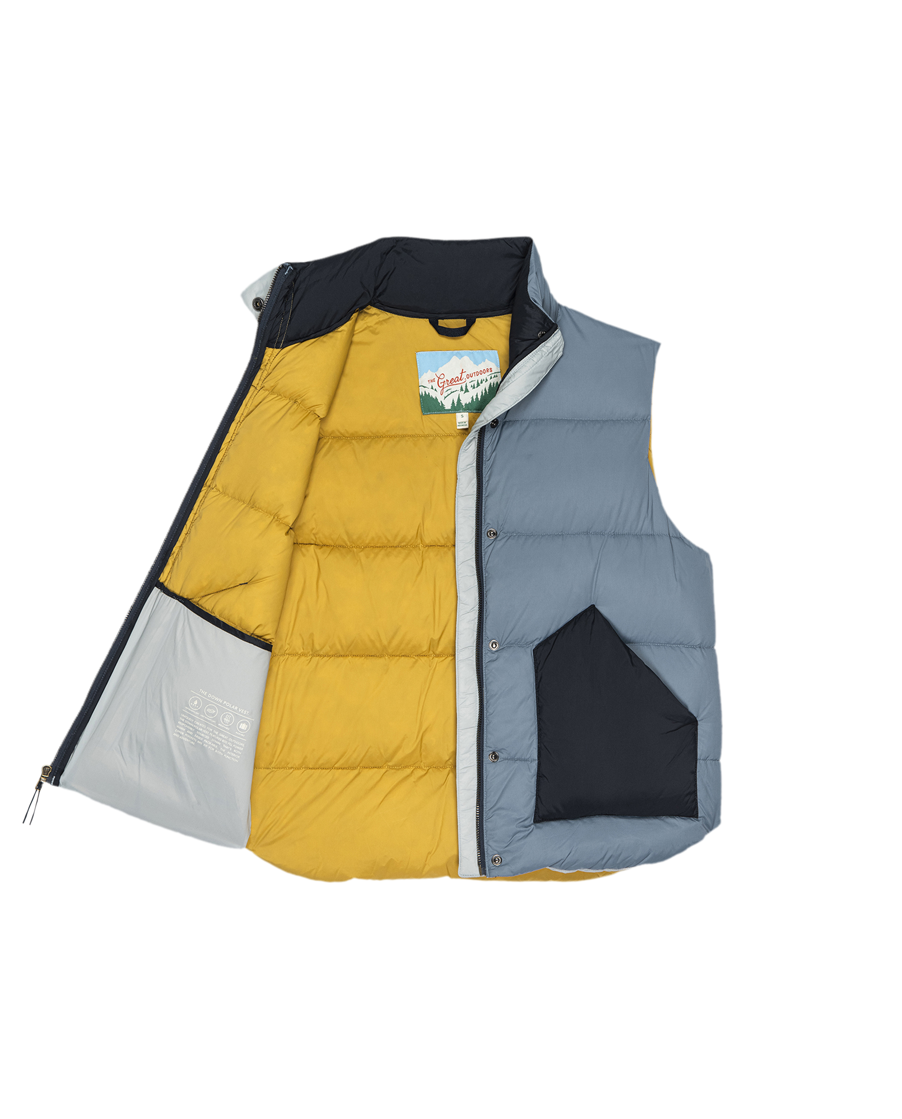 The Polar Vest. -- Navy Colorblock