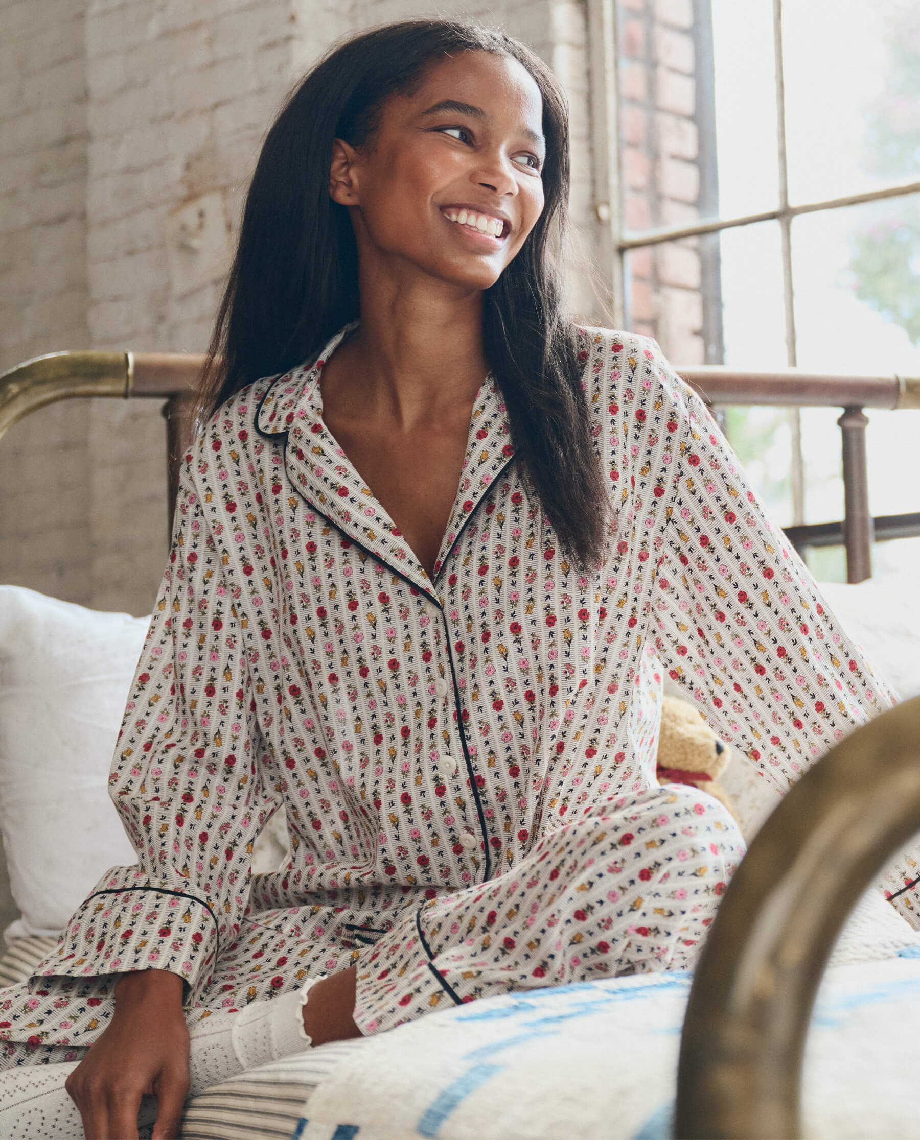 The Pajama Shirt. -- Ribbon Floral