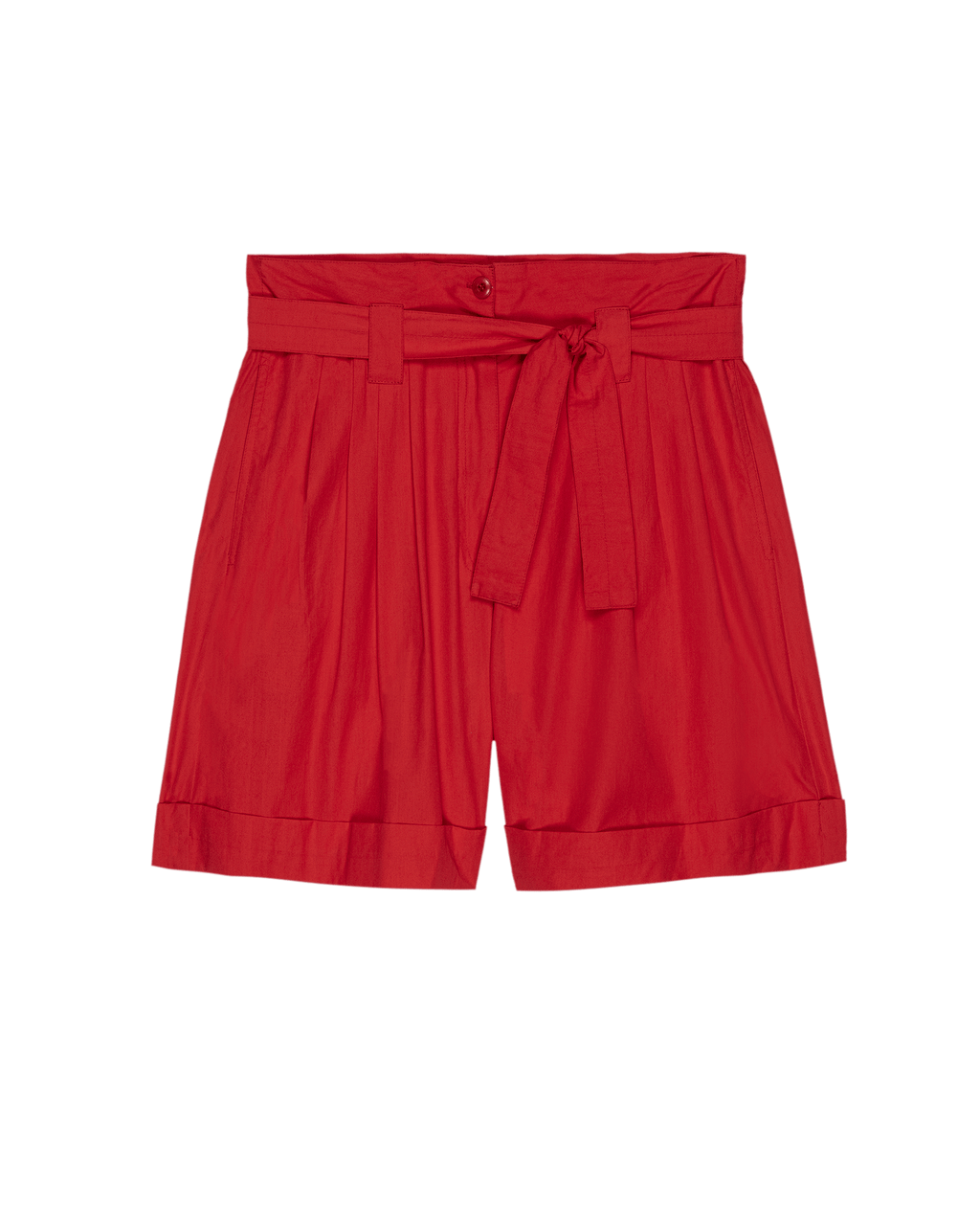 The Pleated Trouser Short. -- Hot Red