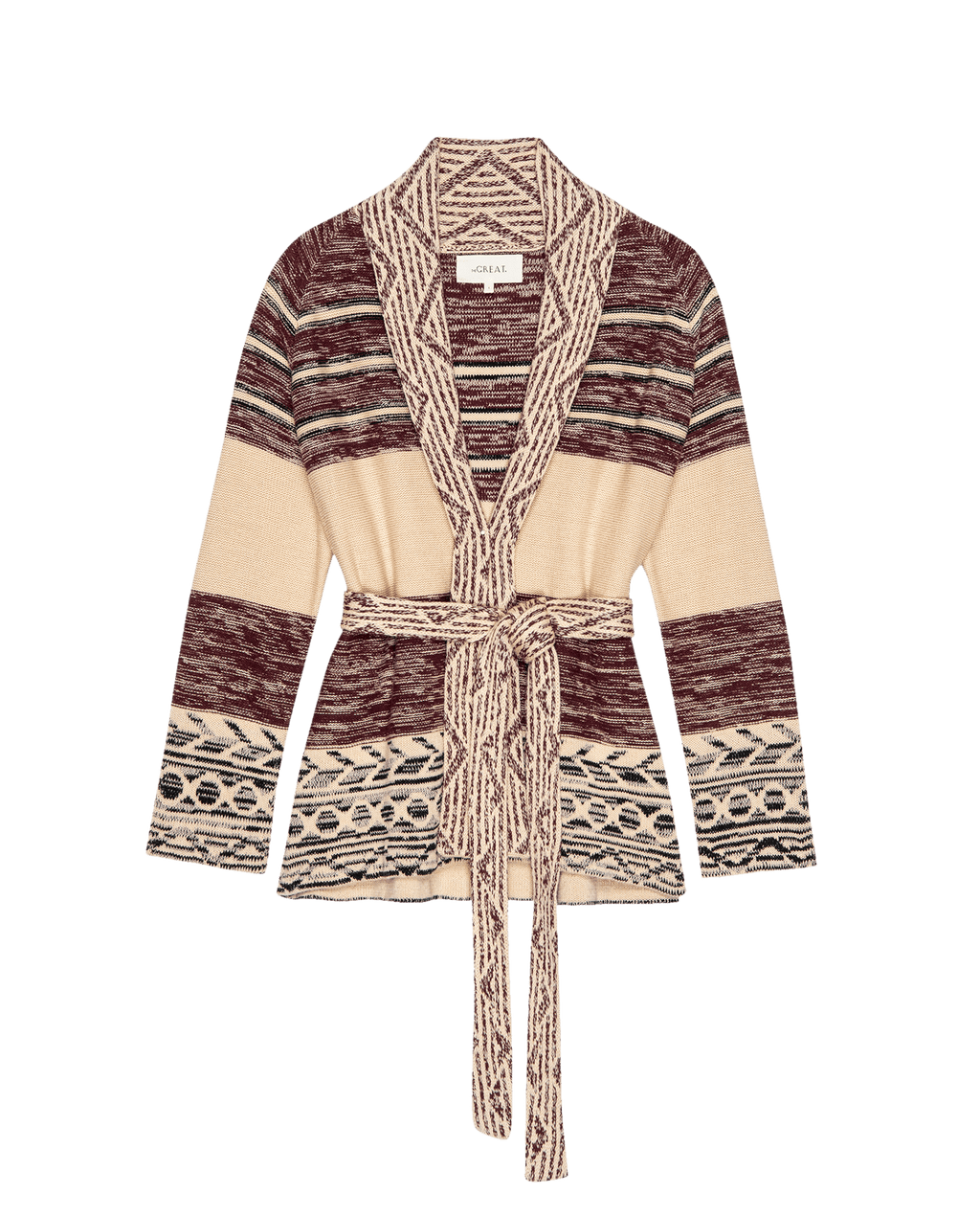 The Riding Cardigan. -- Rusted Red Multi