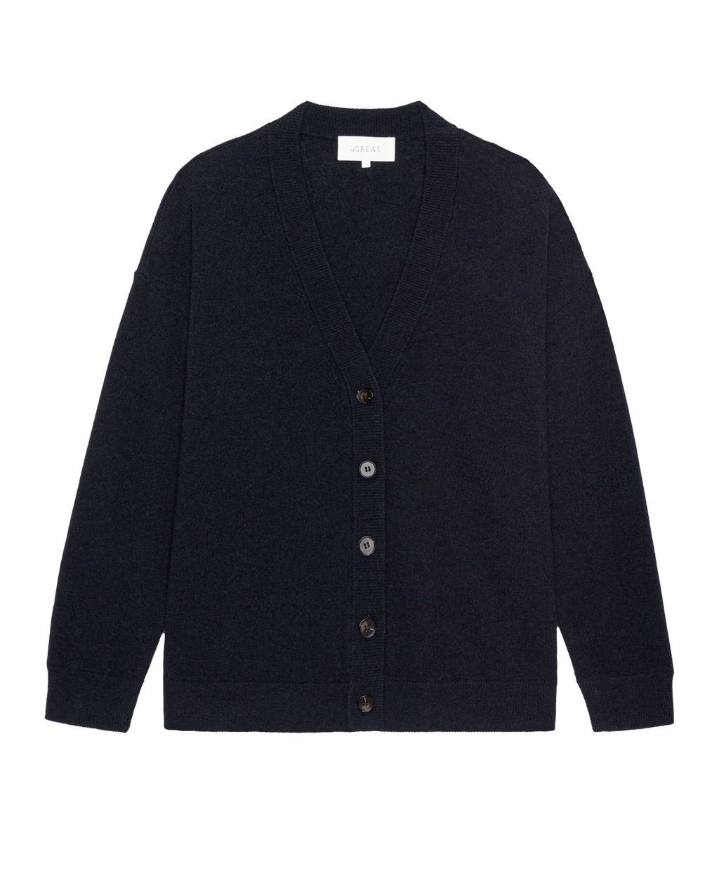 The Cashmere Slouch Cardigan. -- Navy