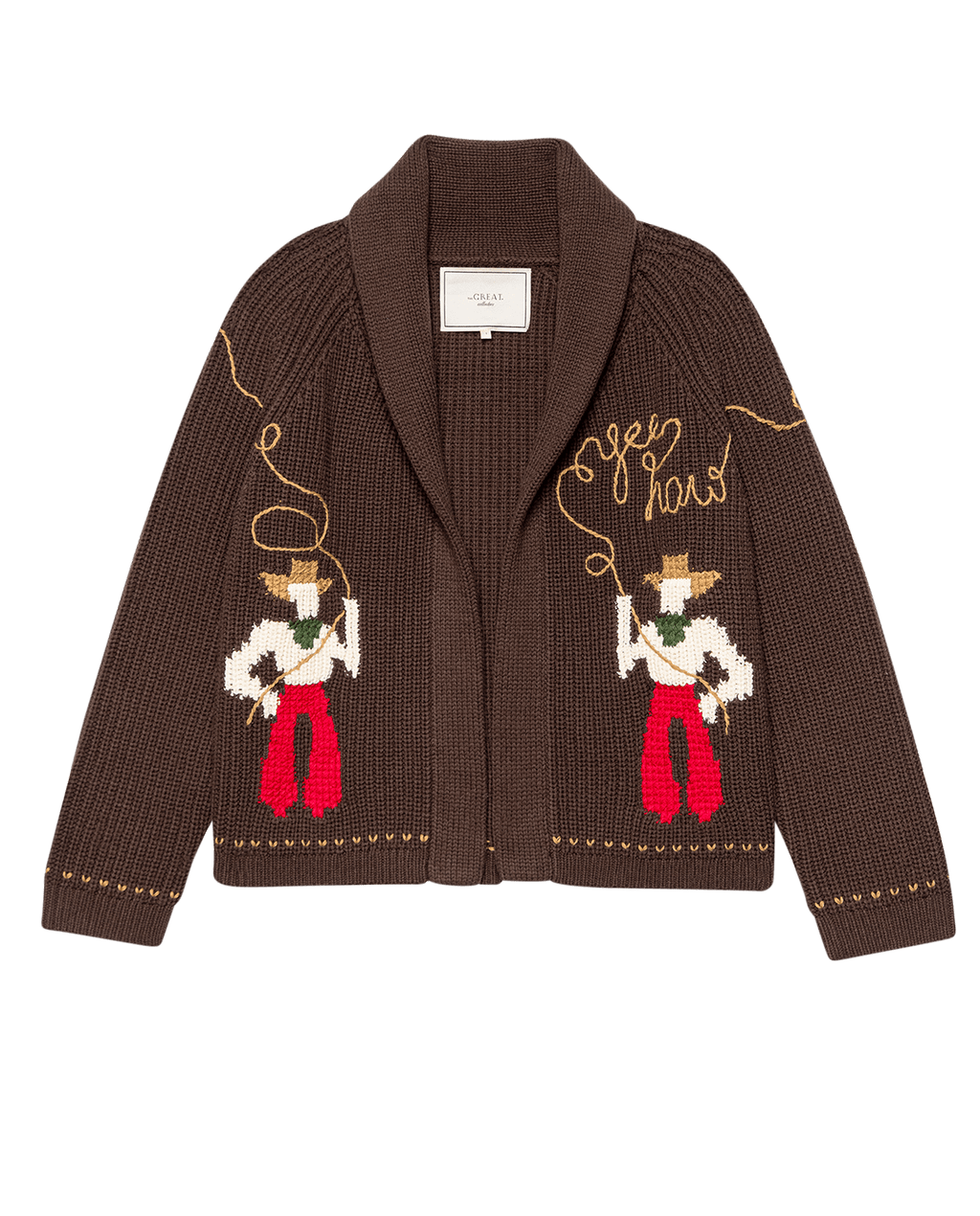 The Lasso Lodge Cardigan. -- Umber