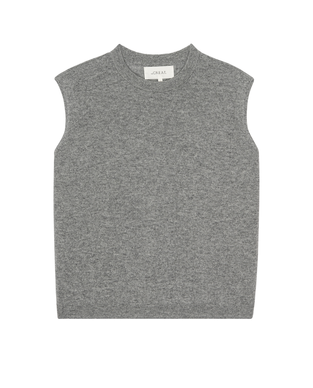 The Cashmere Pullover Vest. -- Heather Grey