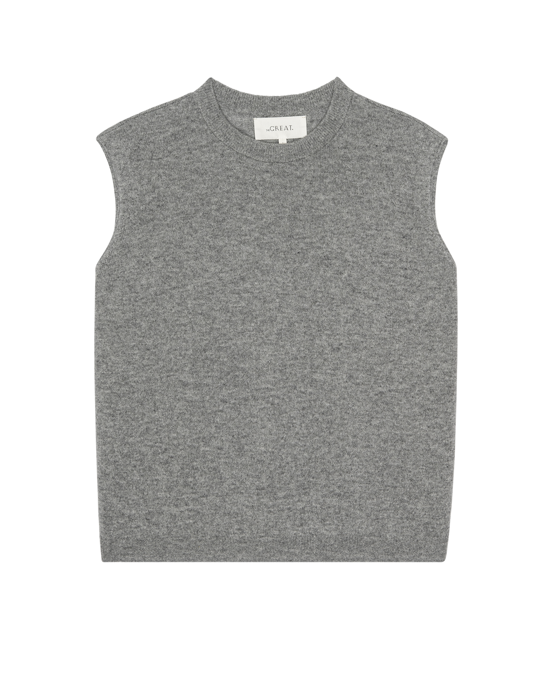 The Cashmere Pullover Vest. -- Heather Grey