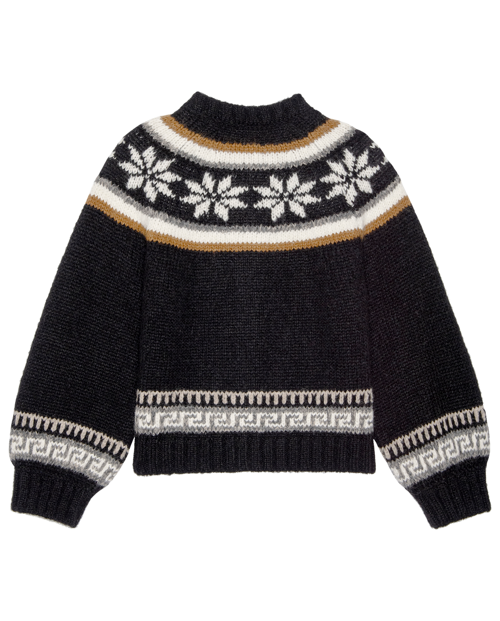 The Snowflake Ice Rink Cardigan. -- Black