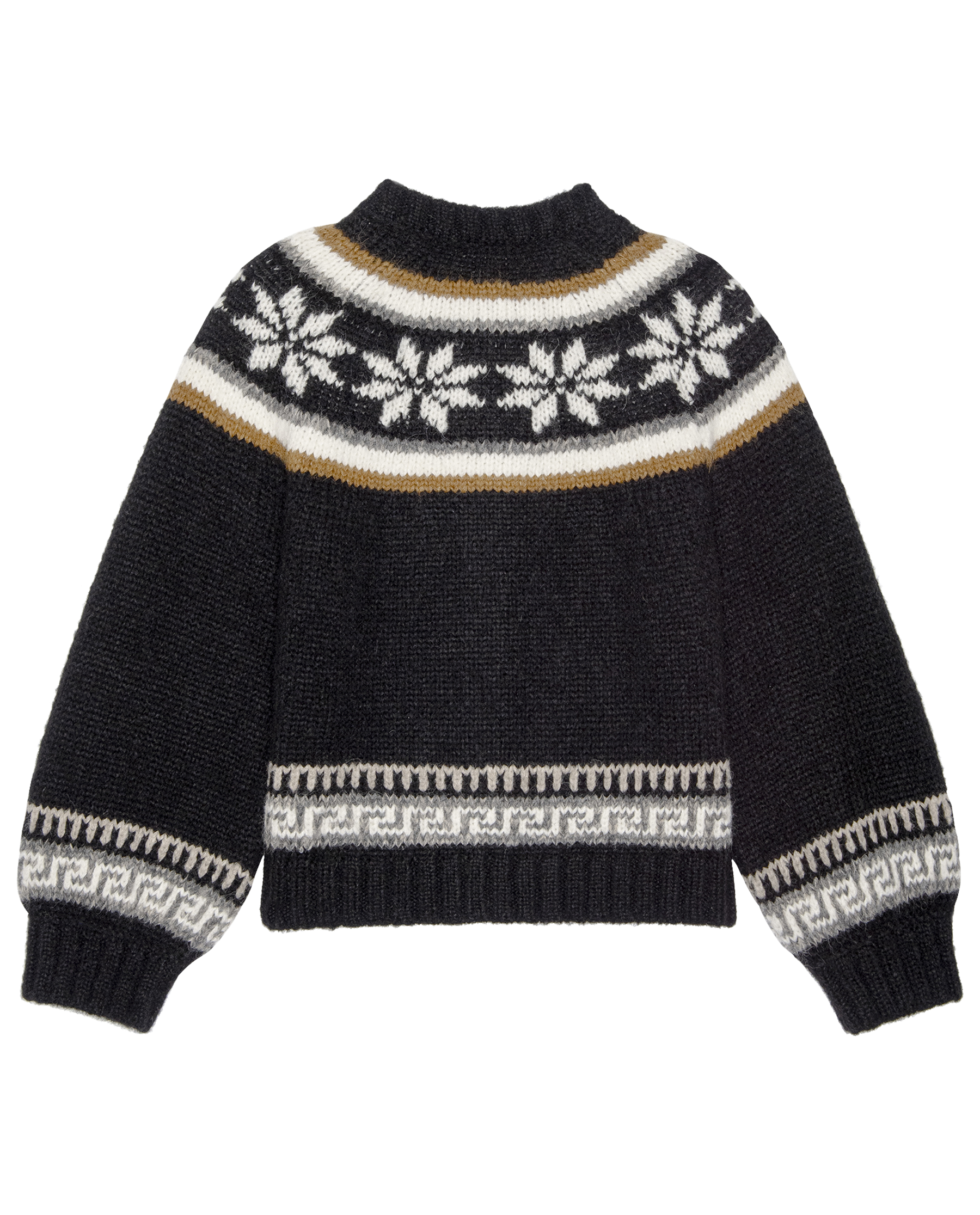 The Snowflake Ice Rink Cardigan. -- Black