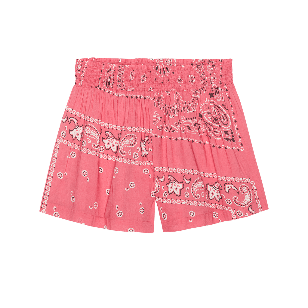 The Smocked Sleep Short. -- Pink Bandana Patchwork