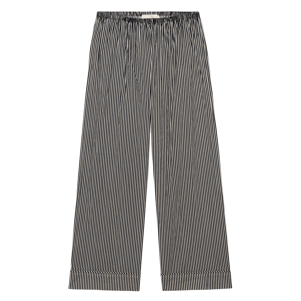 The Easy Sleep Pant. -- Black and Cream Crew Stripe