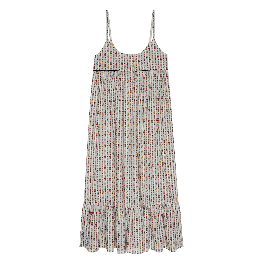 The Ruffle Tank Night Dress. -- Ribbon Floral