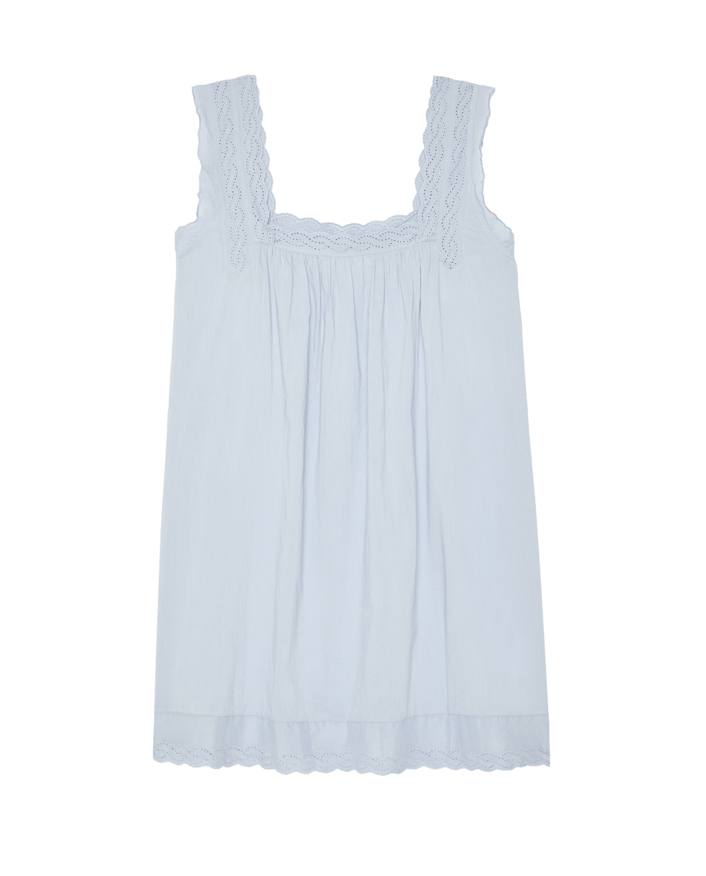 The Eyelet Mini Tank Dress. -- Rainwater