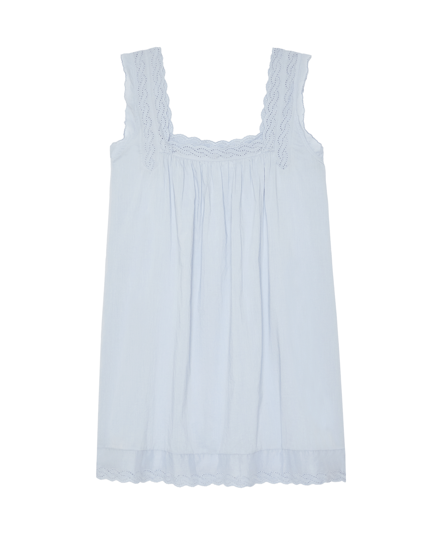 The Eyelet Mini Tank Dress. -- Rainwater