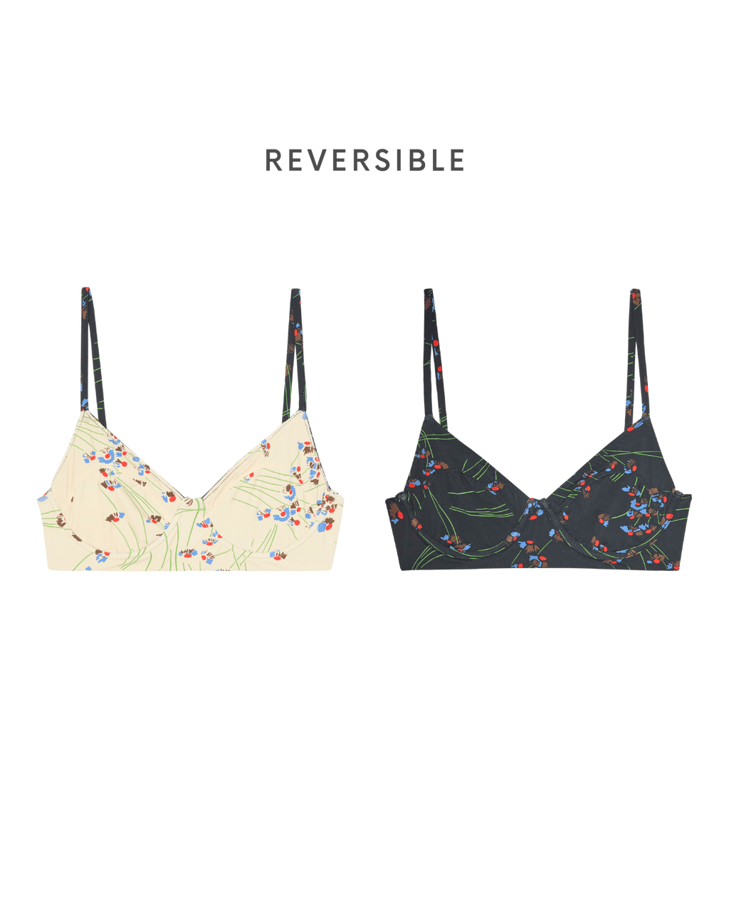 The Reversible Underwire Bikini Top. -- Windblown Bouquet