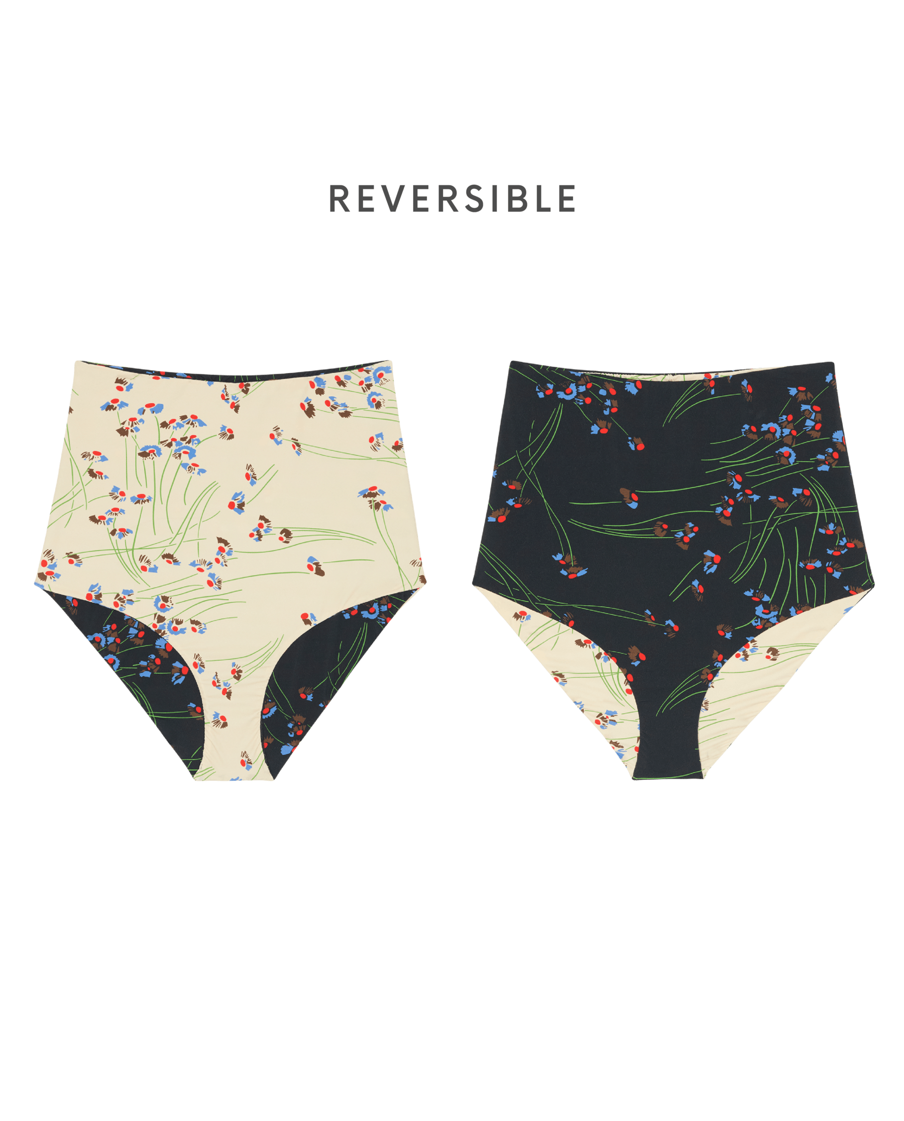 The Reversible High Rise Covered Brief. -- Windblown Bouquet