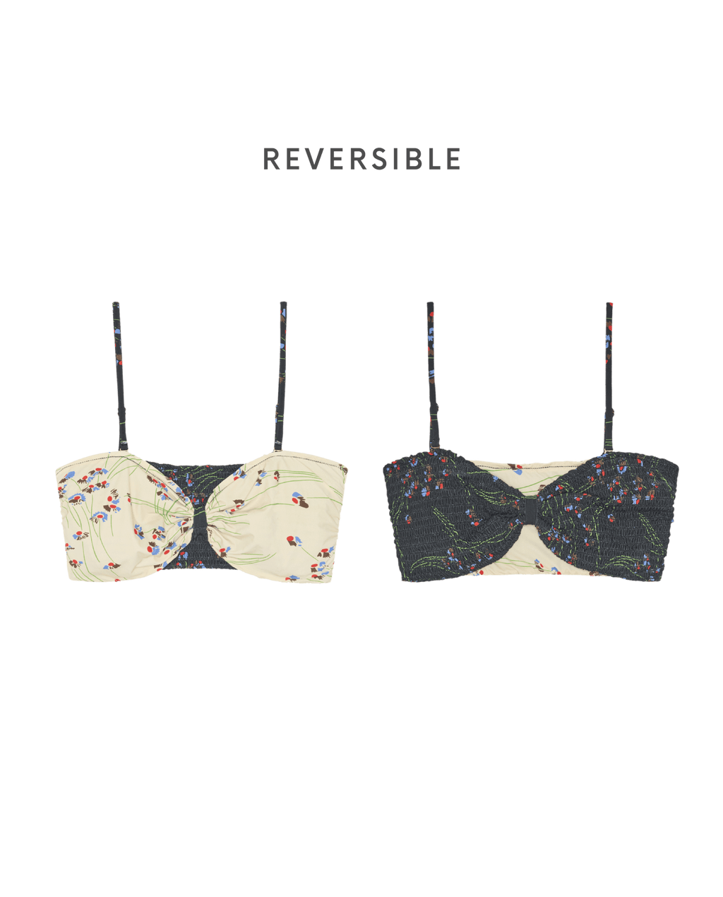 The Reversible Cinched Bandeau. -- Windblown Bouquet