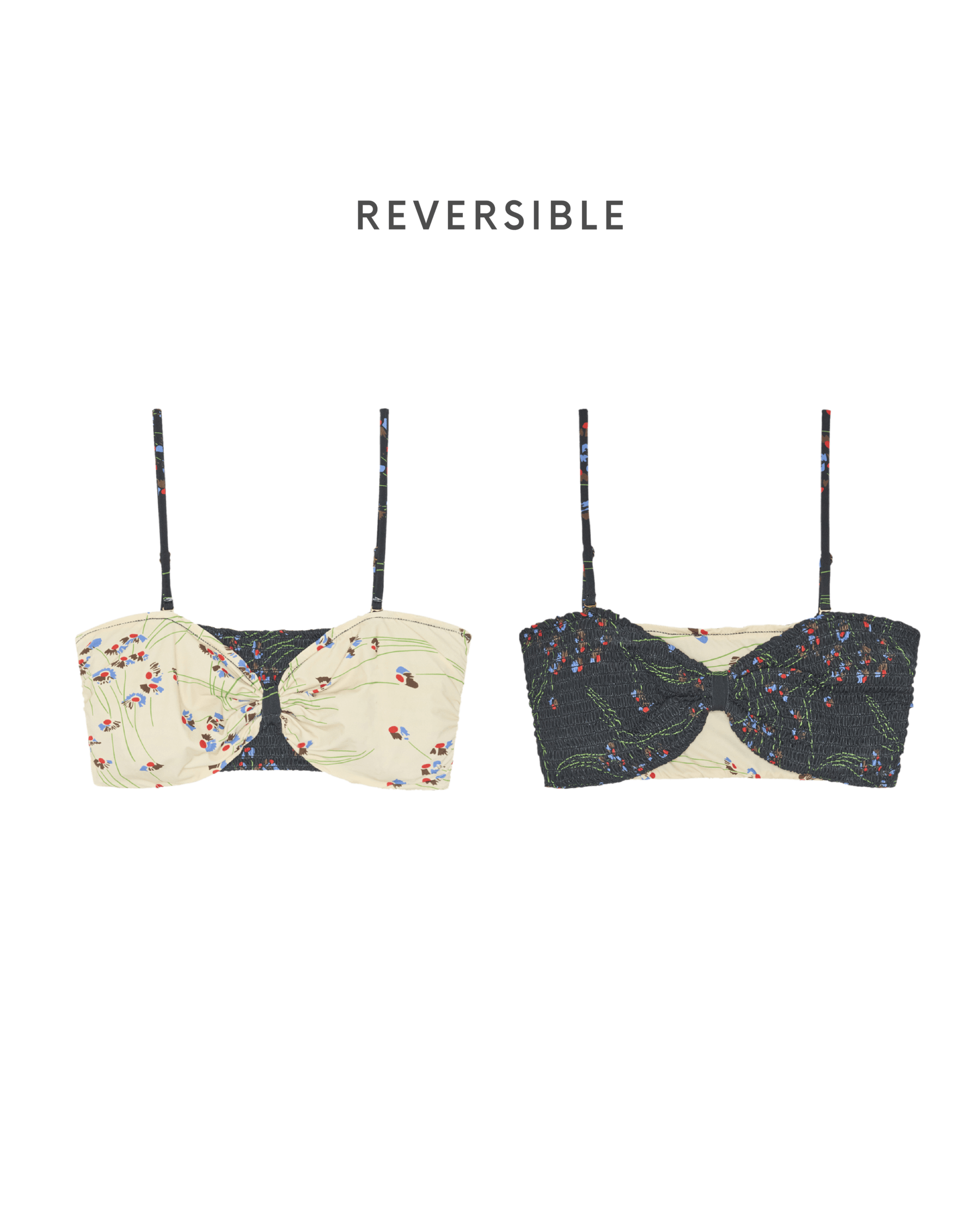 The Reversible Cinched Bandeau. -- Windblown Bouquet