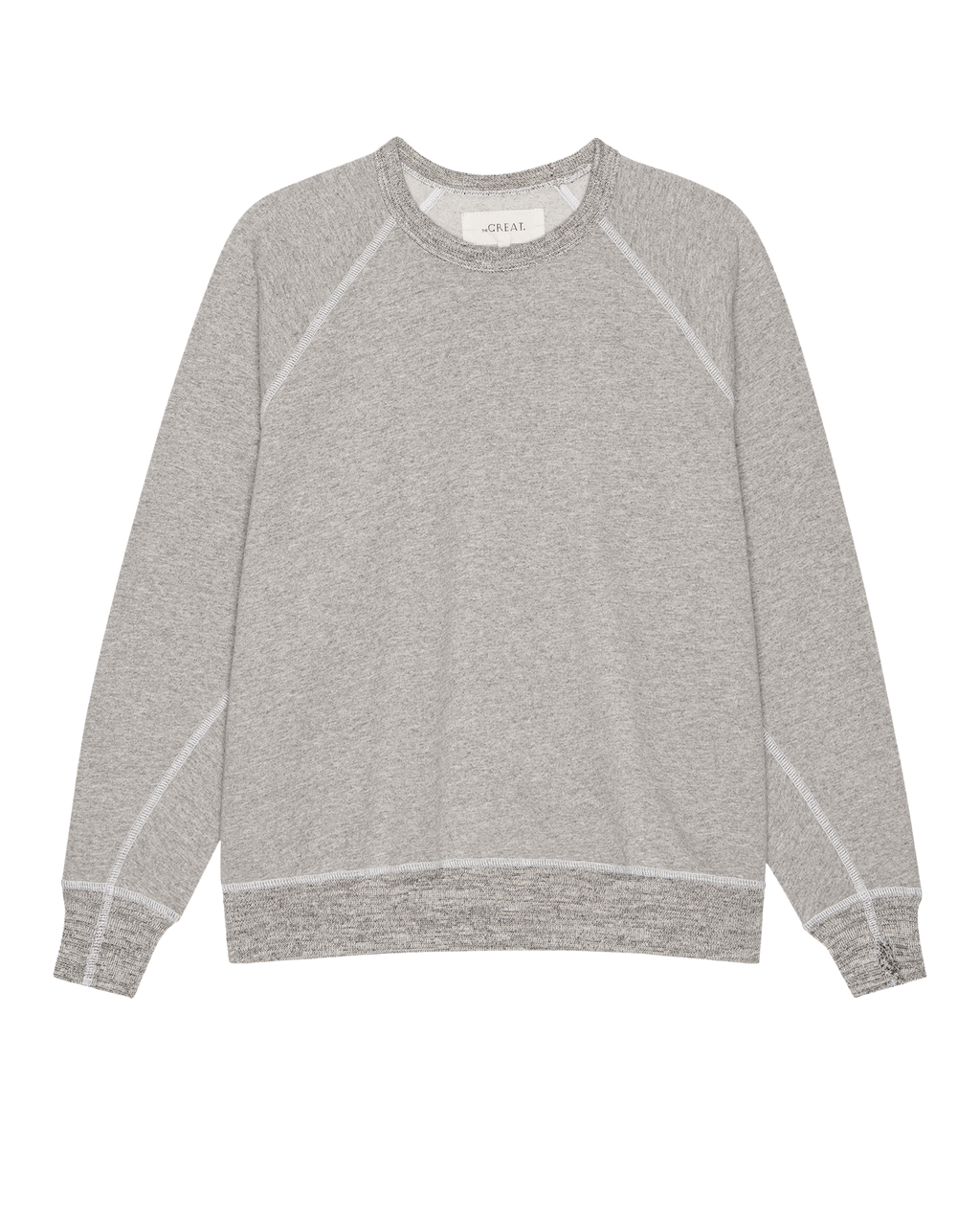 The Fleece College Sweatshirt. Solid -- Heather Grey