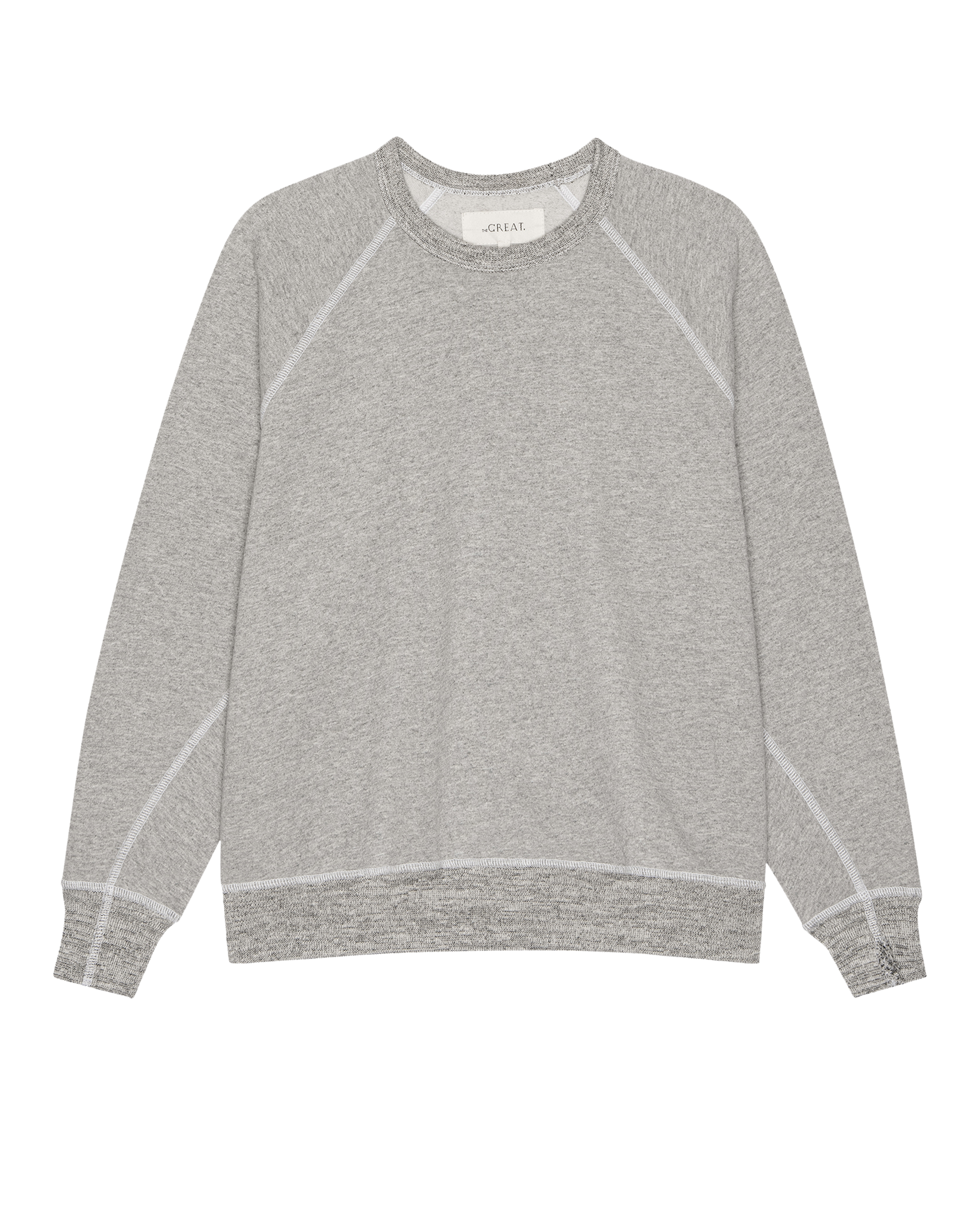 The Fleece College Sweatshirt. Solid -- Heather Grey