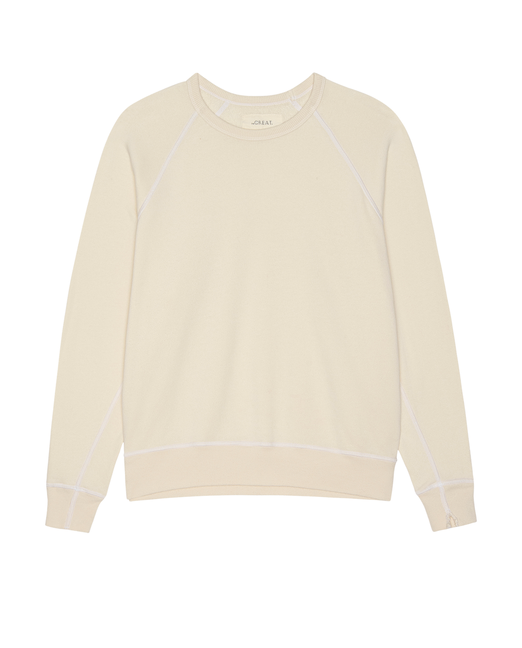 The Fleece College Sweatshirt. Solid -- Washed White