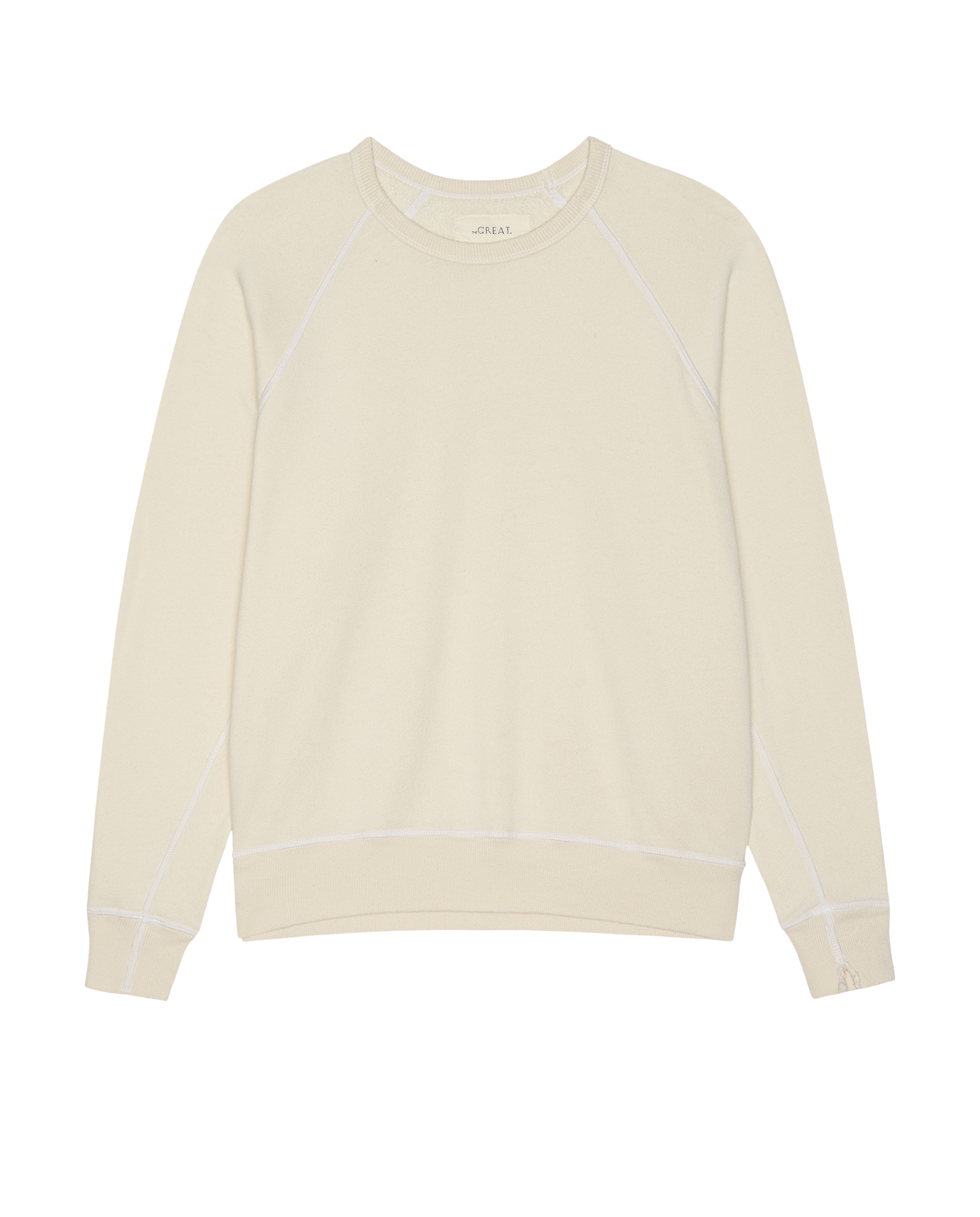 The Fleece College Sweatshirt. Solid -- Washed White