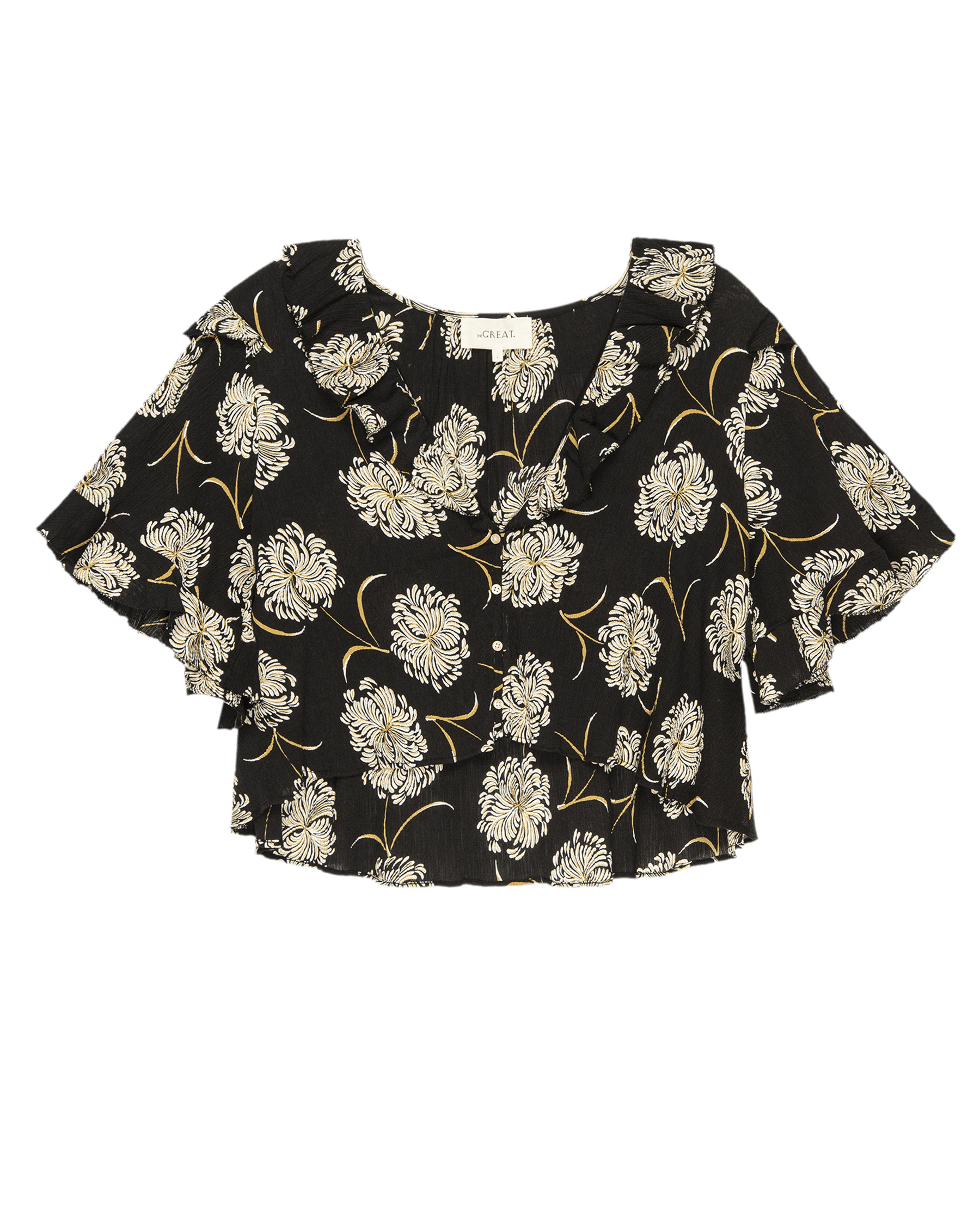 The Bower Top. -- Black Dancing Floral