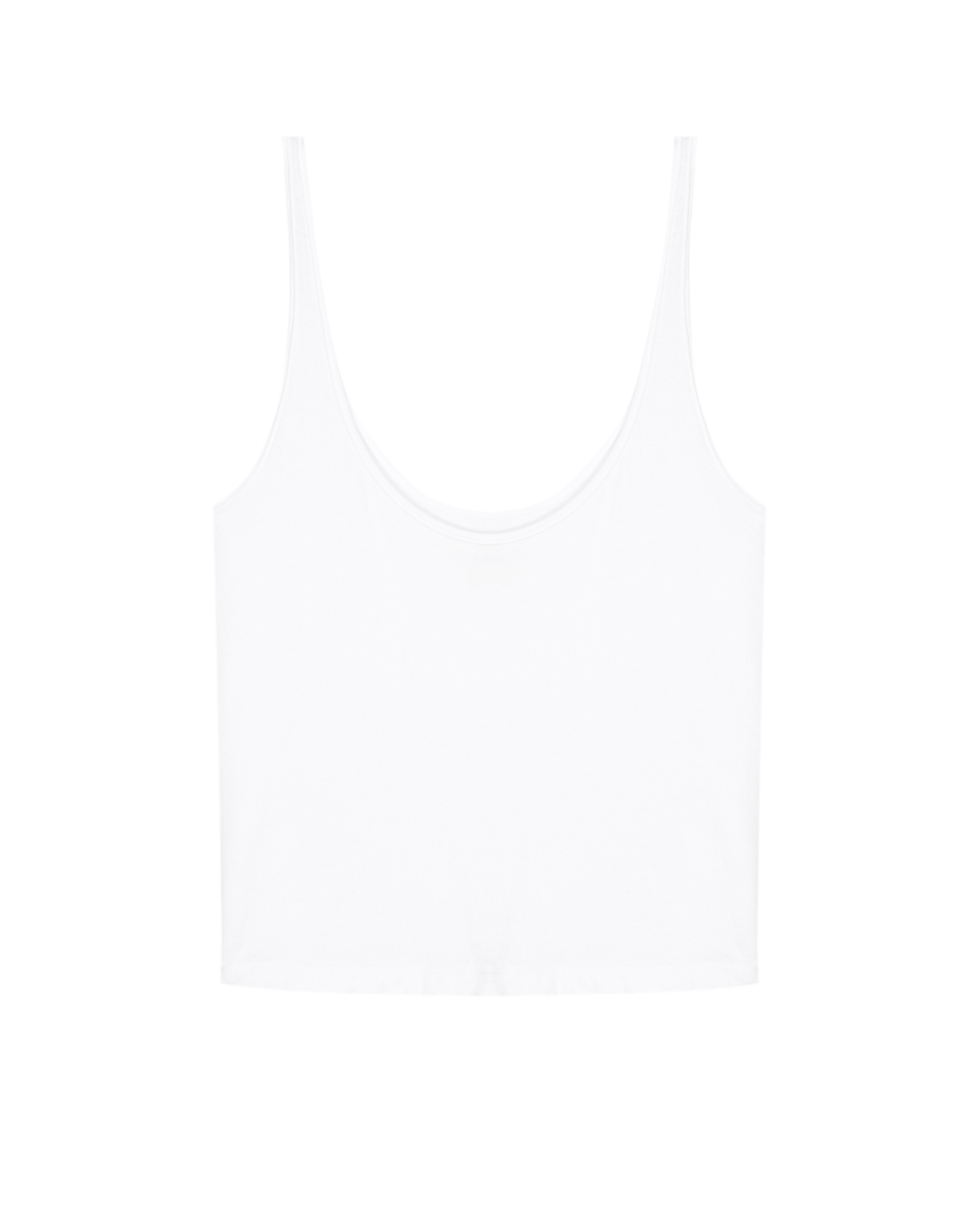 The Scoop Neck Tank. -- True White