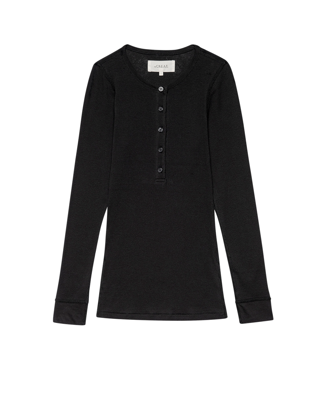 The Baby Rib Henley. -- Almost Black