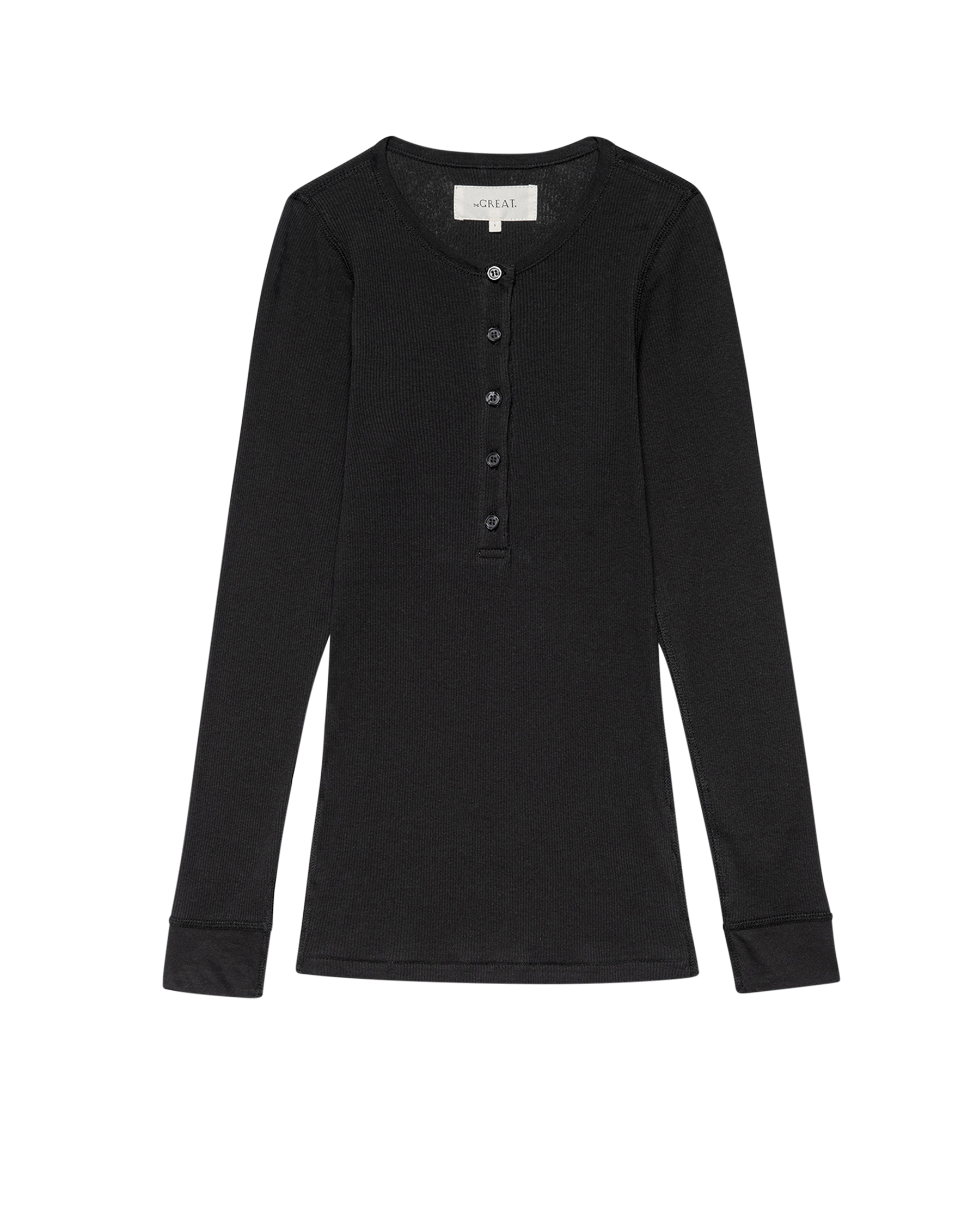 The Baby Rib Henley. -- Almost Black