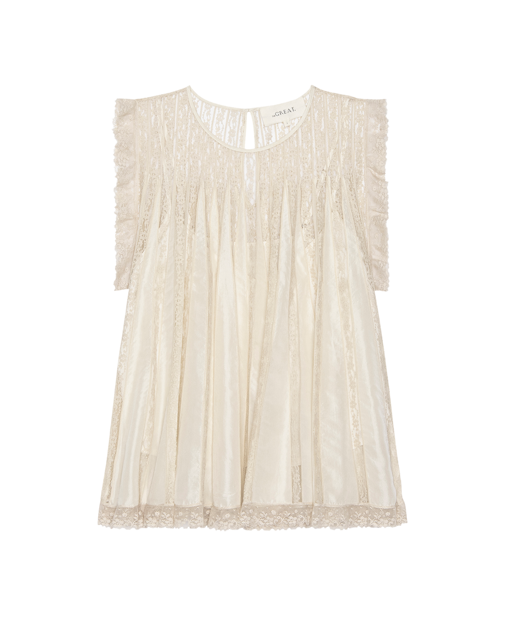 The Keepsake Lace Shell Top. -- Cream