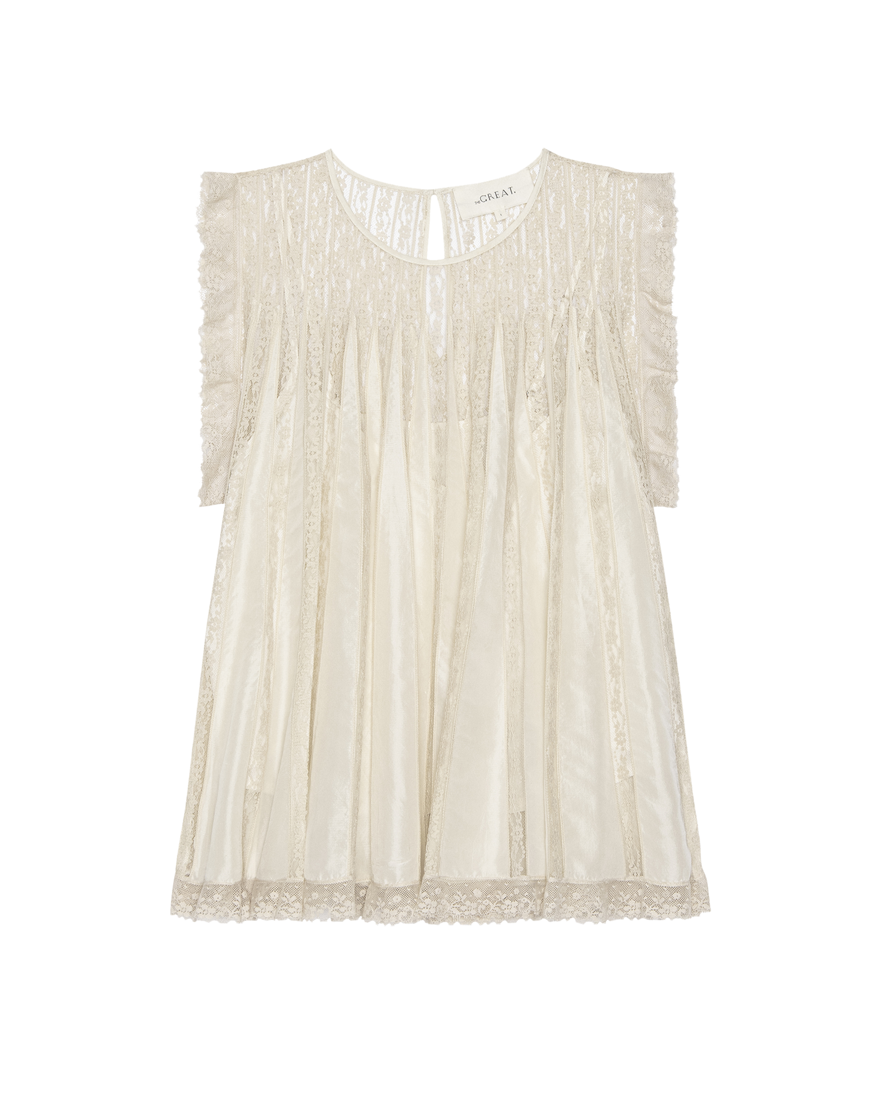 The Keepsake Lace Shell Top. -- Cream