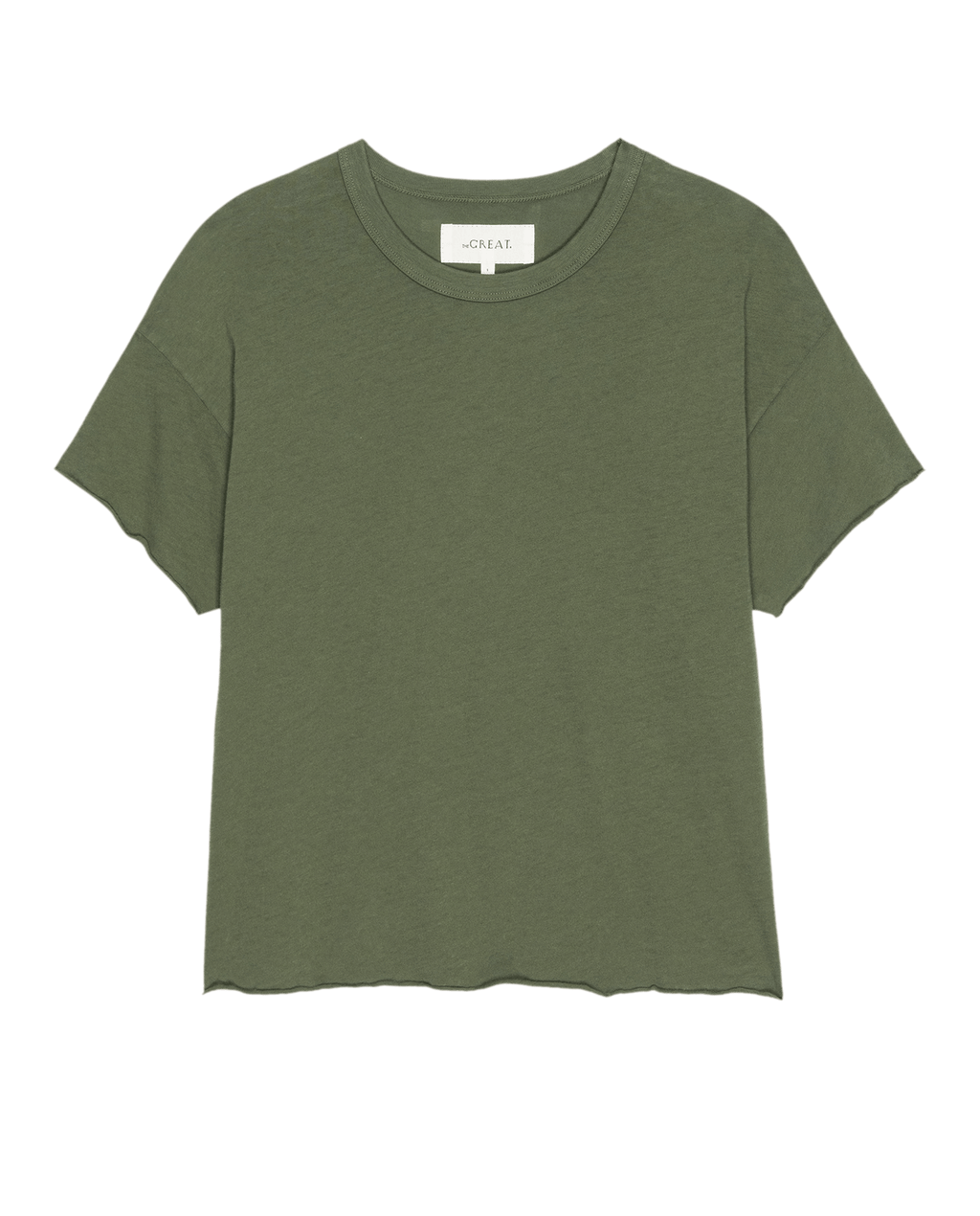The Crop Tee. Solid -- Heritage Army