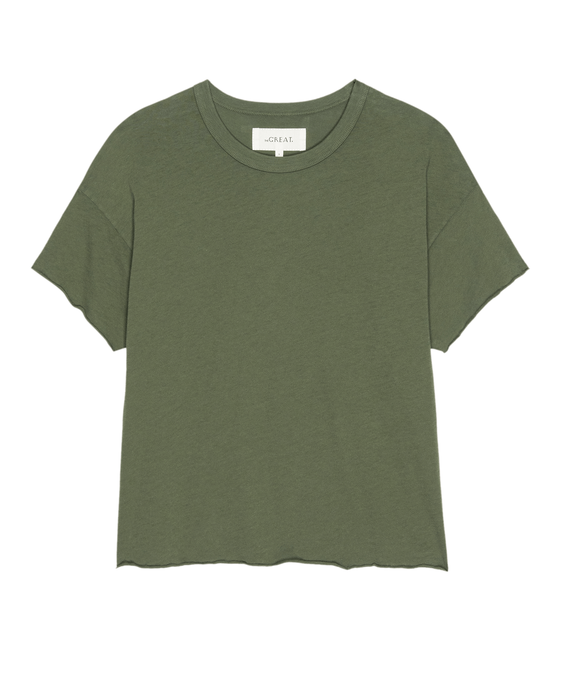 The Crop Tee. Solid -- Heritage Army