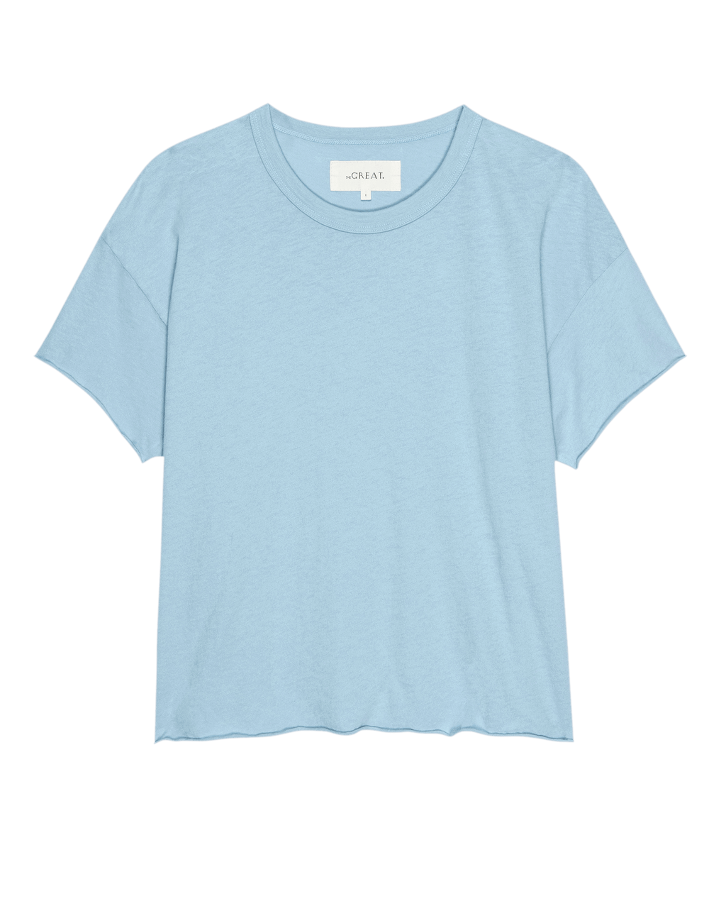 The Crop Tee. Solid -- Vista Blue