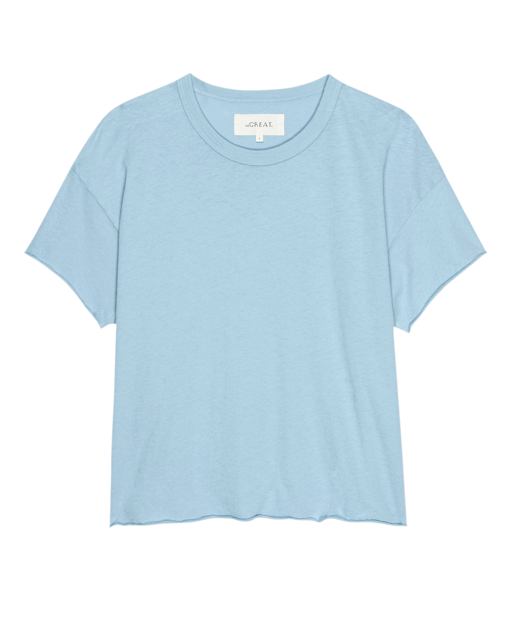 The Crop Tee. Solid -- Vista Blue