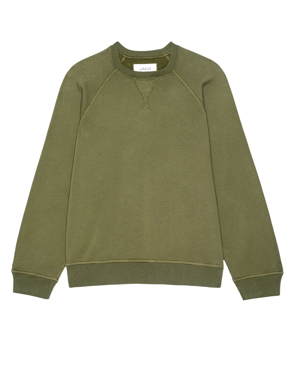 The Fleece Slouch Sweatshirt. Solid -- Army