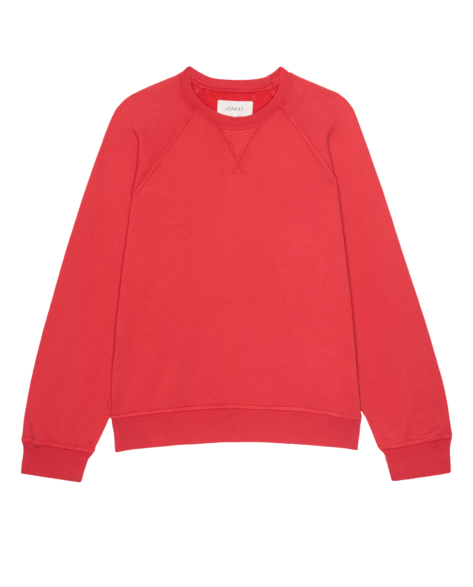 The Fleece Slouch Sweatshirt. Solid -- Bright Red