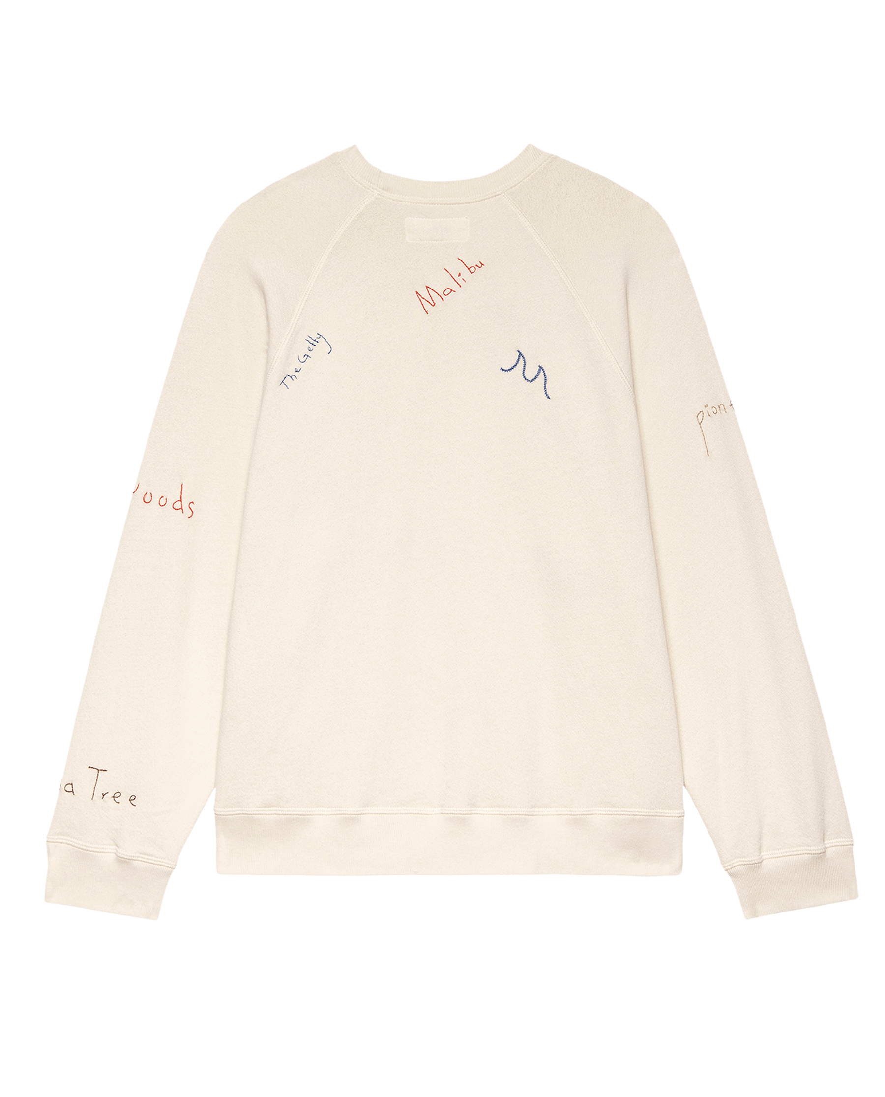 The Slouch Sweatshirt. Embroidered -- Washed White with Golden State Embroidery
