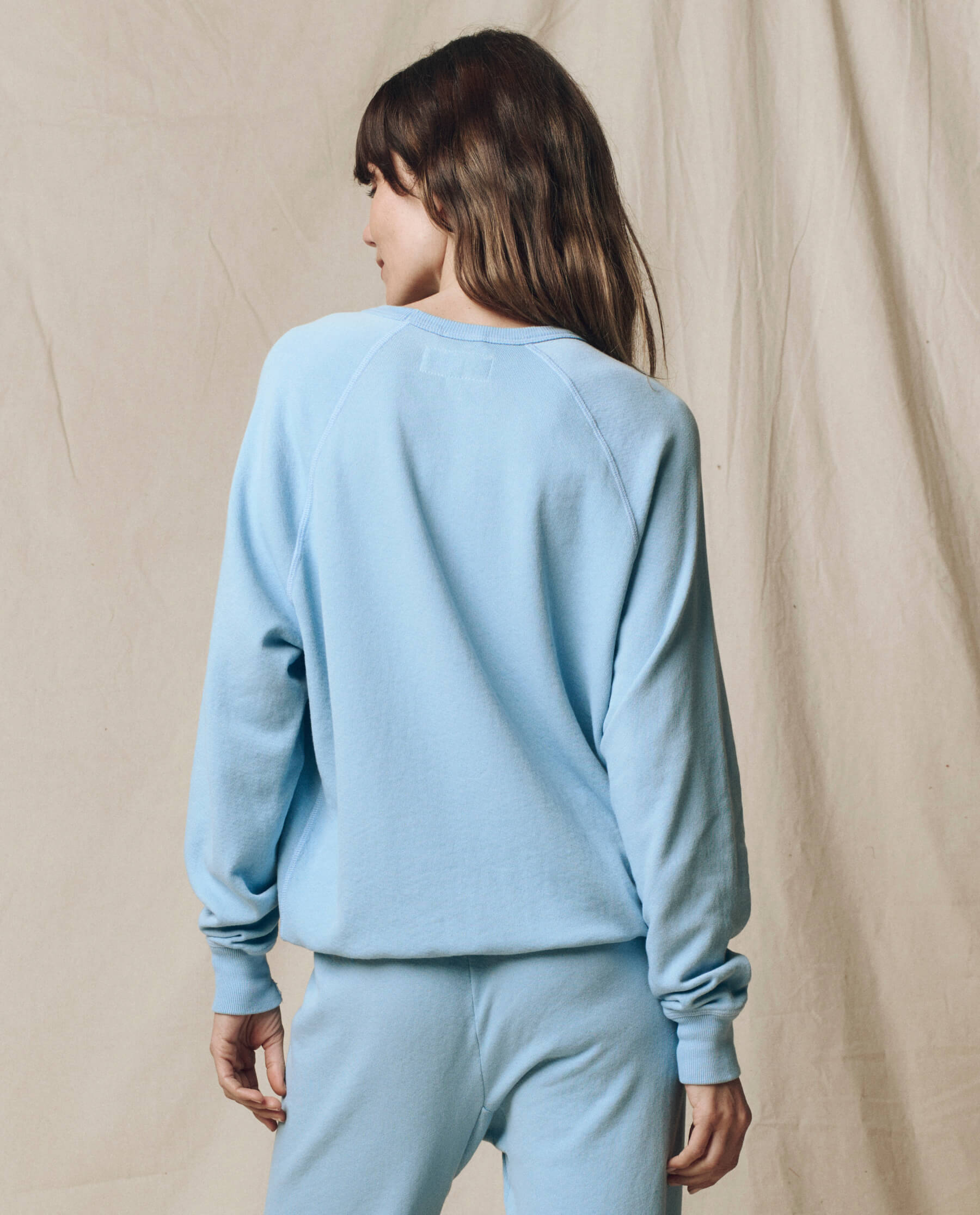 The College Sweatshirt. Solid -- Vista Blue