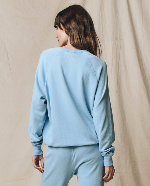 The College Sweatshirt. Solid -- Vista Blue