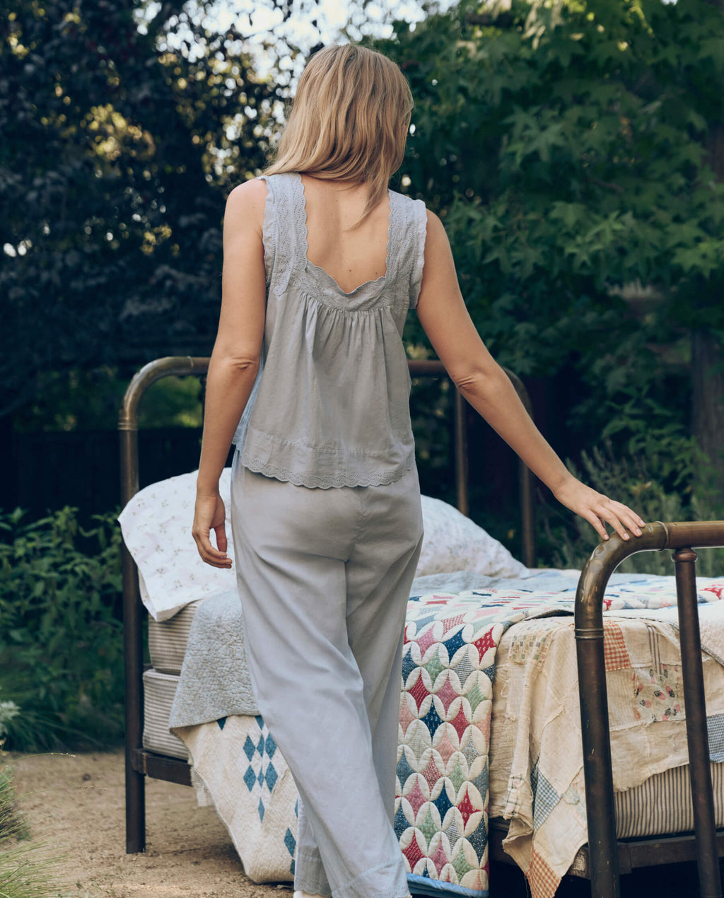 The Eyelet Easy Sleep Pant. -- Rainwater