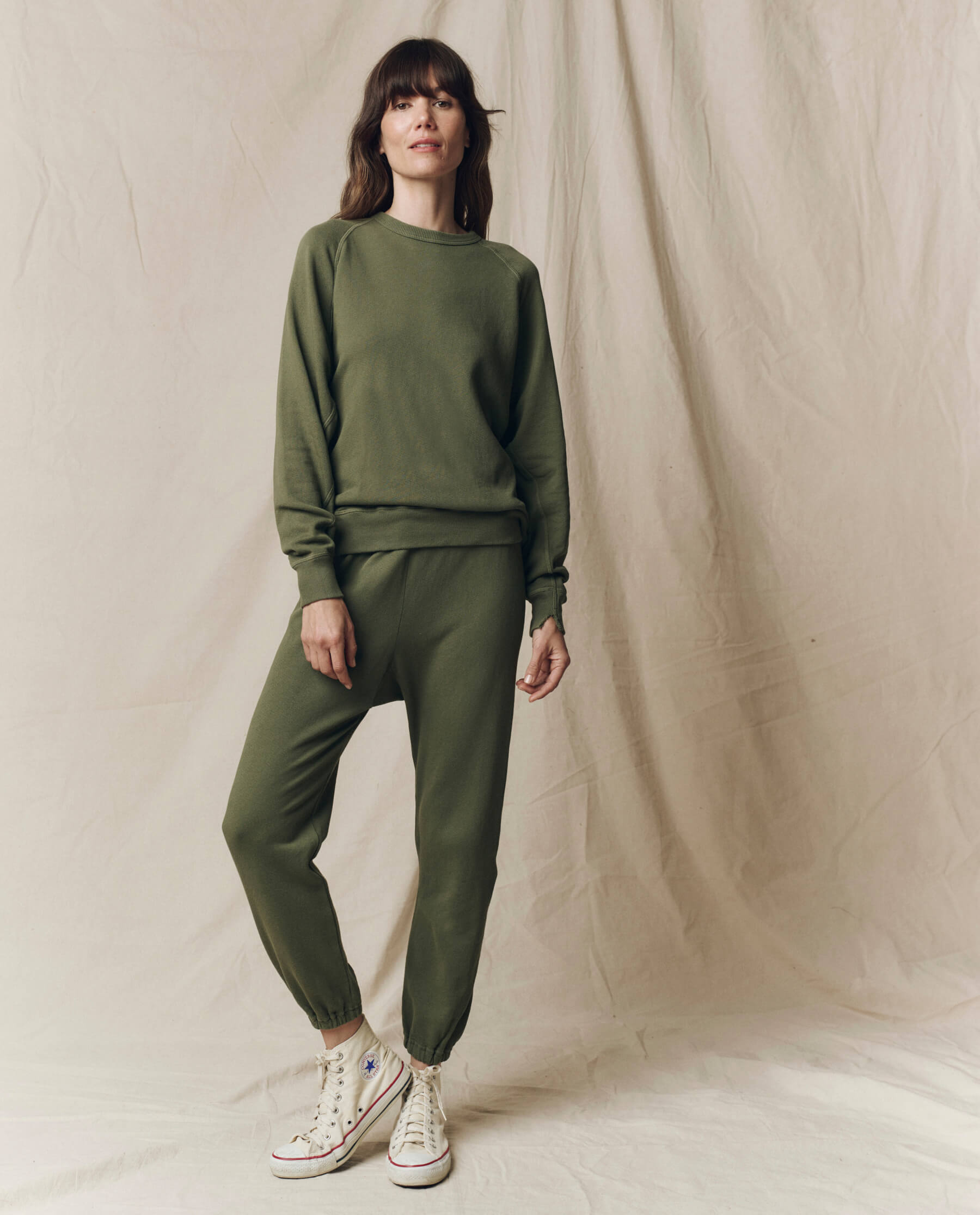 The College Sweatshirt. Solid -- Heritage Army