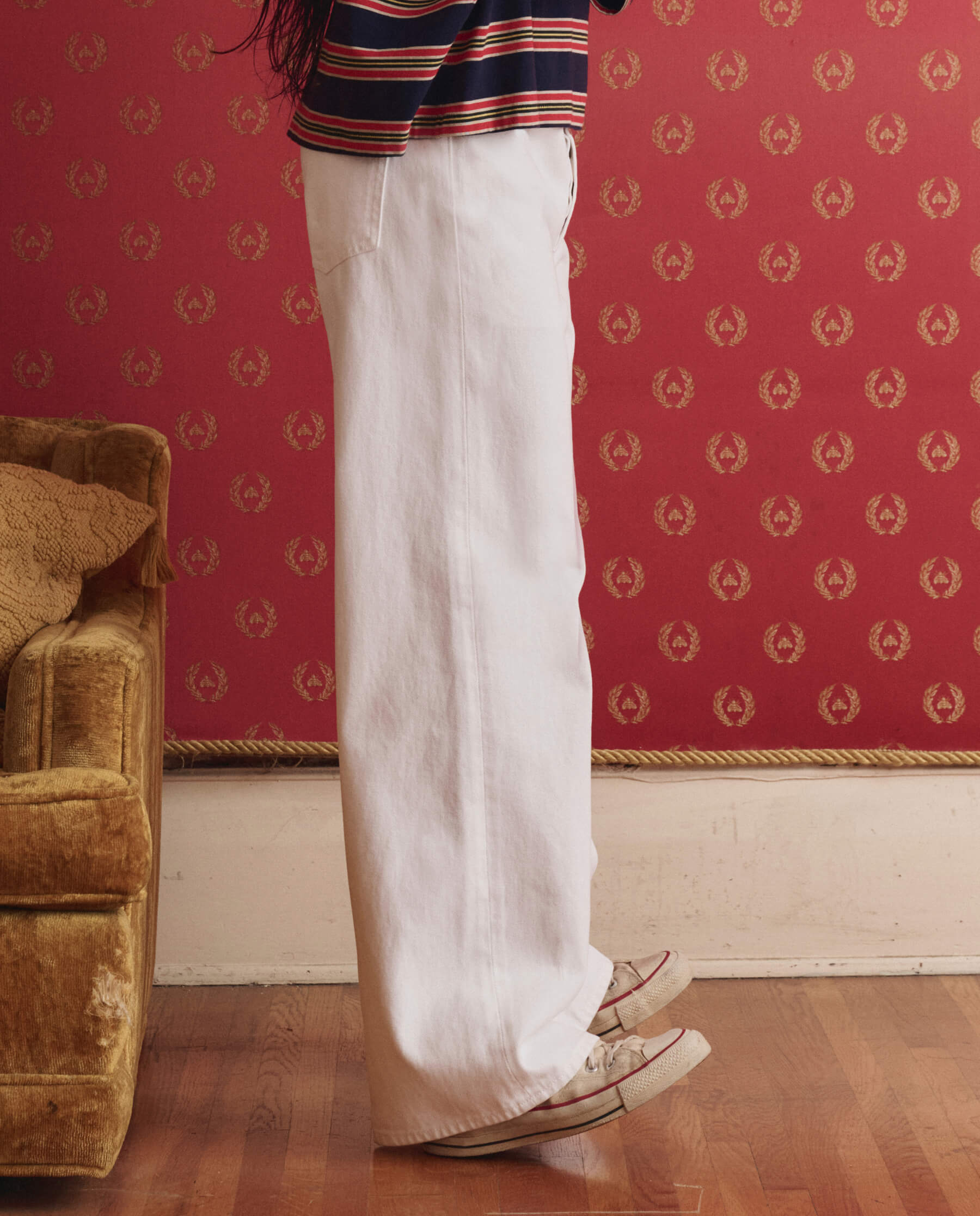 The Slouch Wide Leg Jean. -- True White