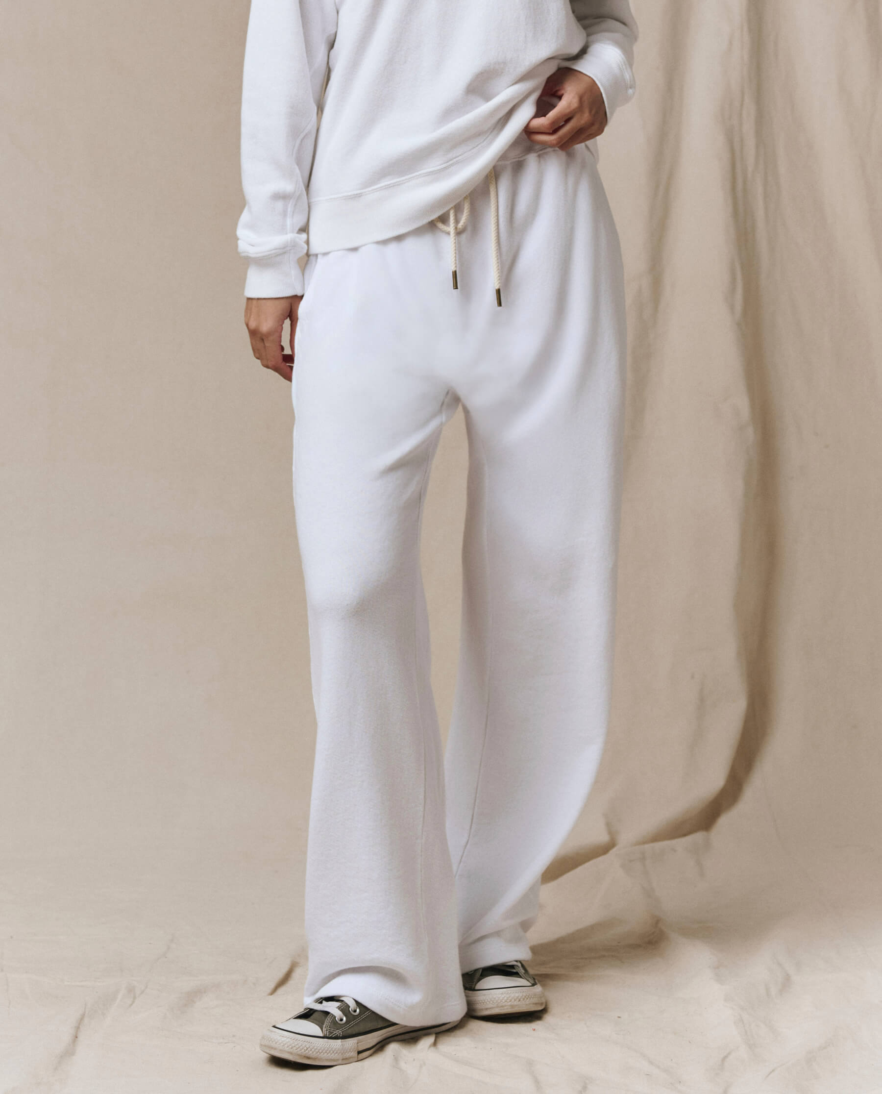 The Horseshoe Sweatpant. Solid -- True White