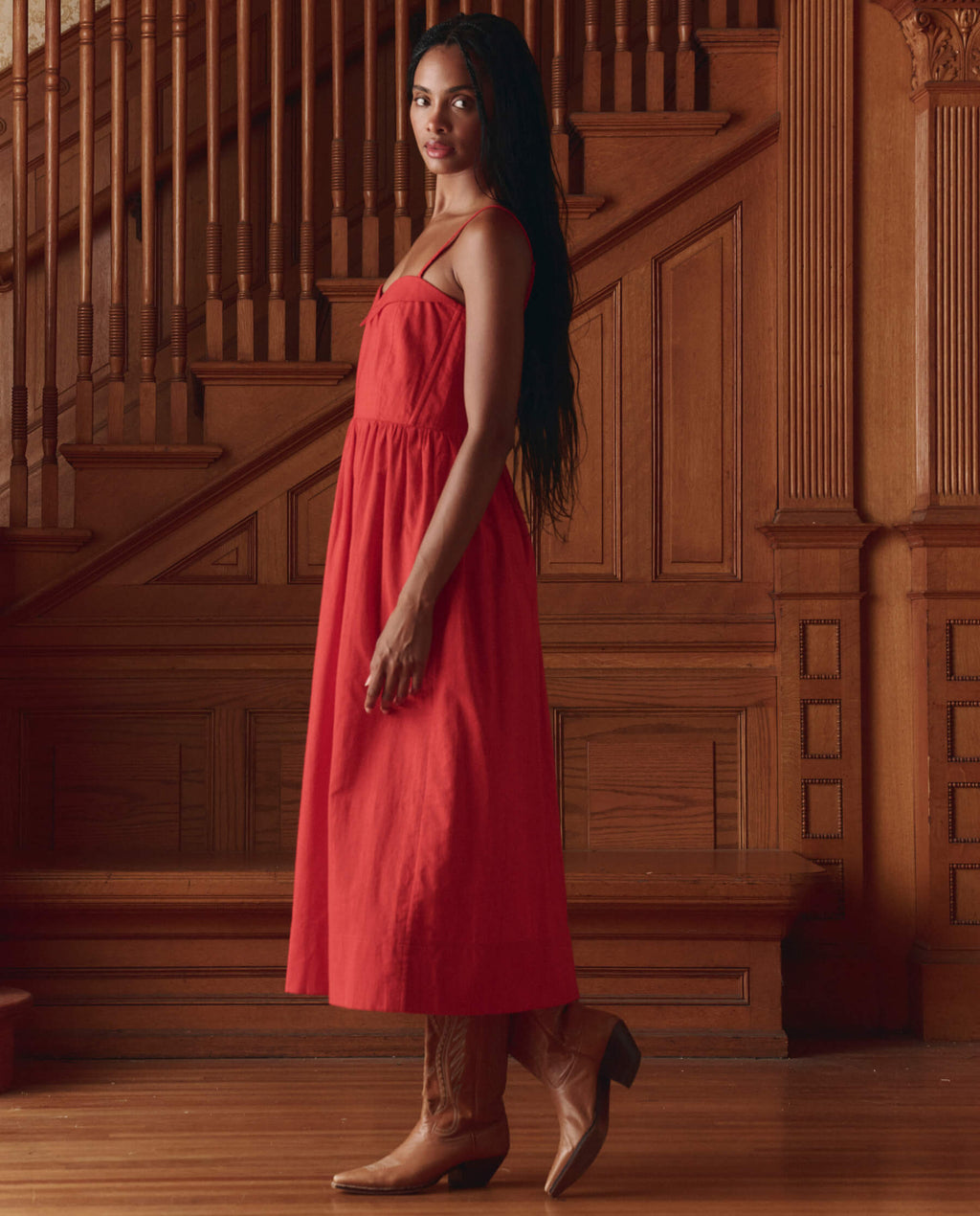 The Verse Dress. -- Hot Red