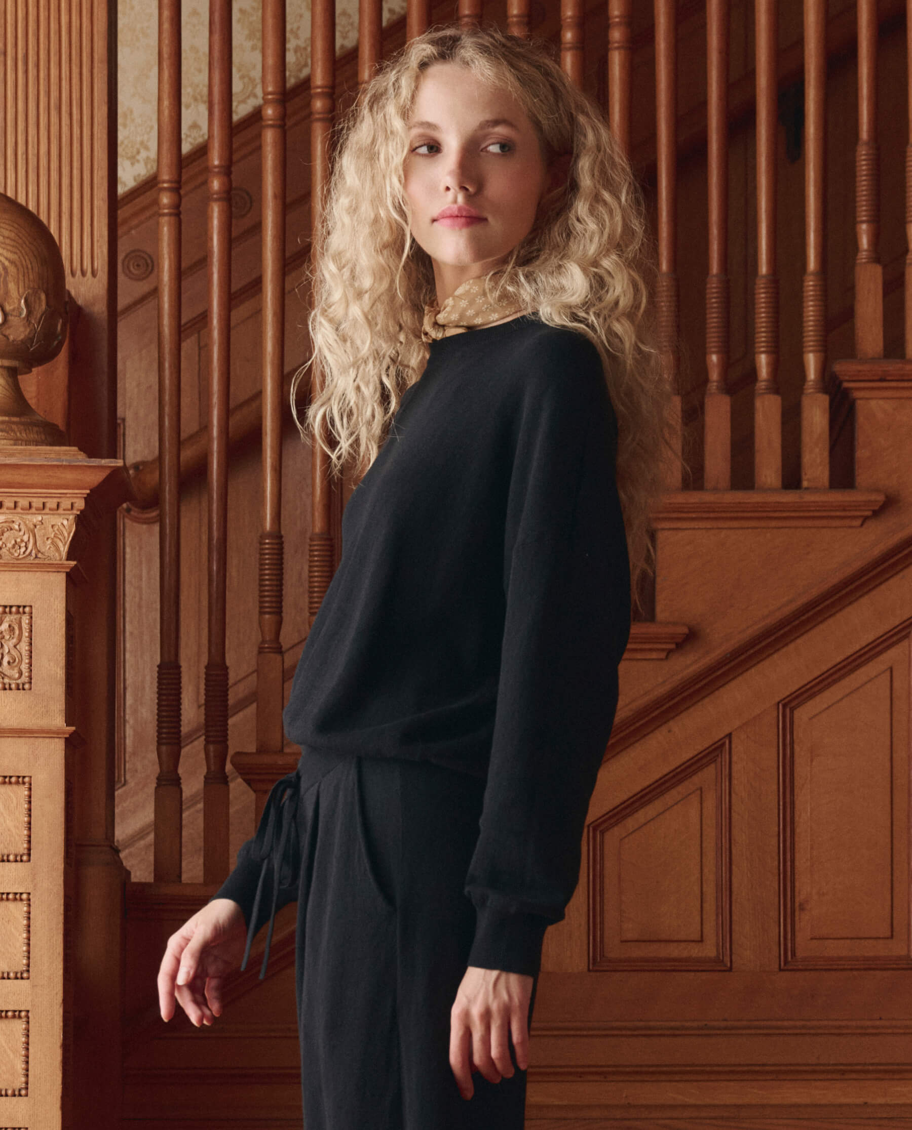 The Oversized Pullover. -- Black