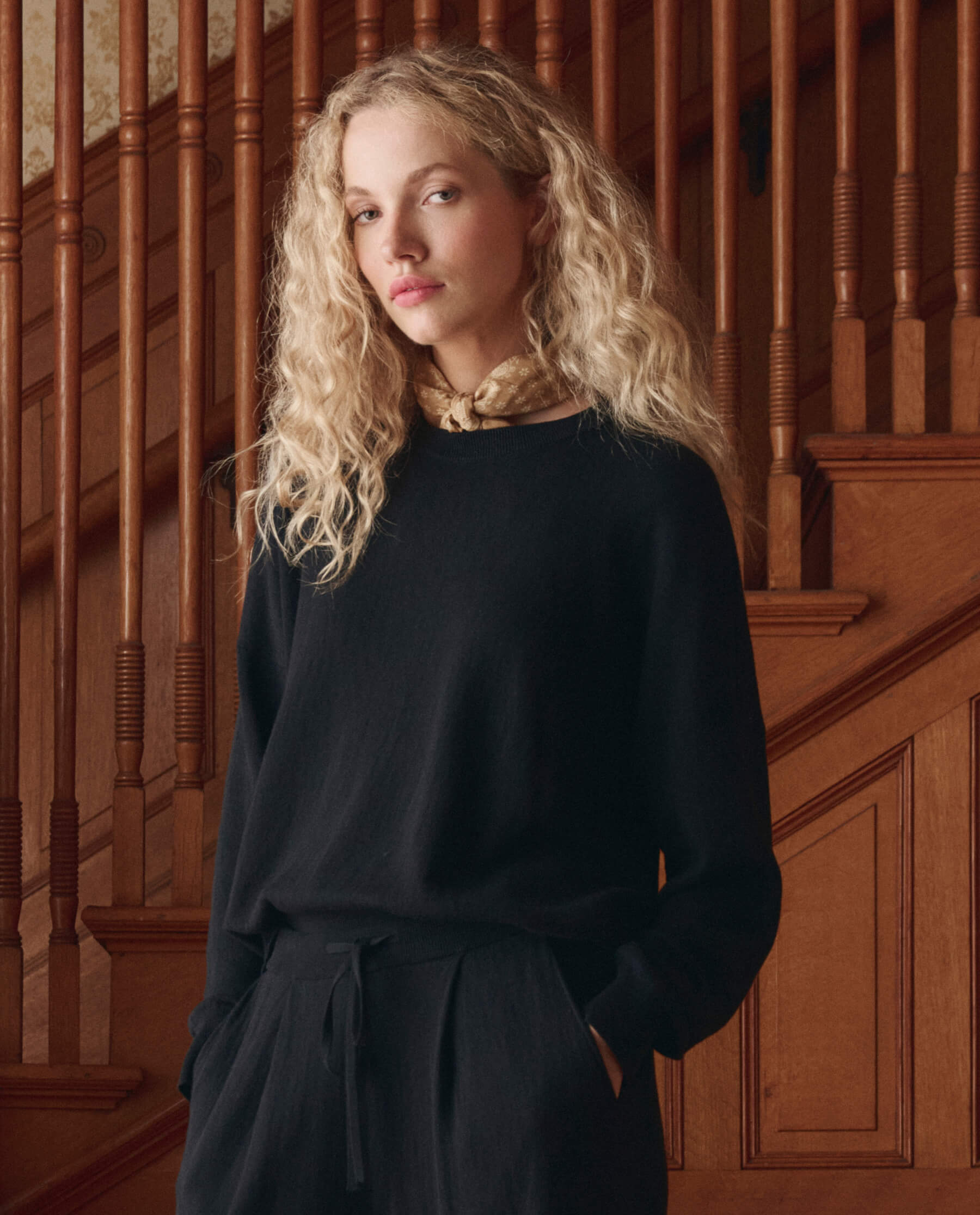 The Oversized Pullover. -- Black