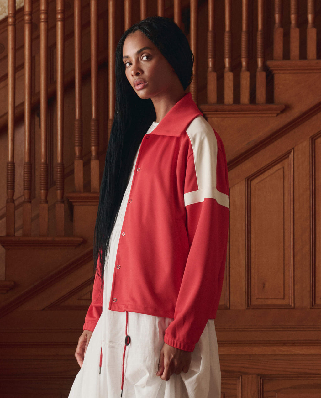 The Trainer Jacket. -- Poppy Red