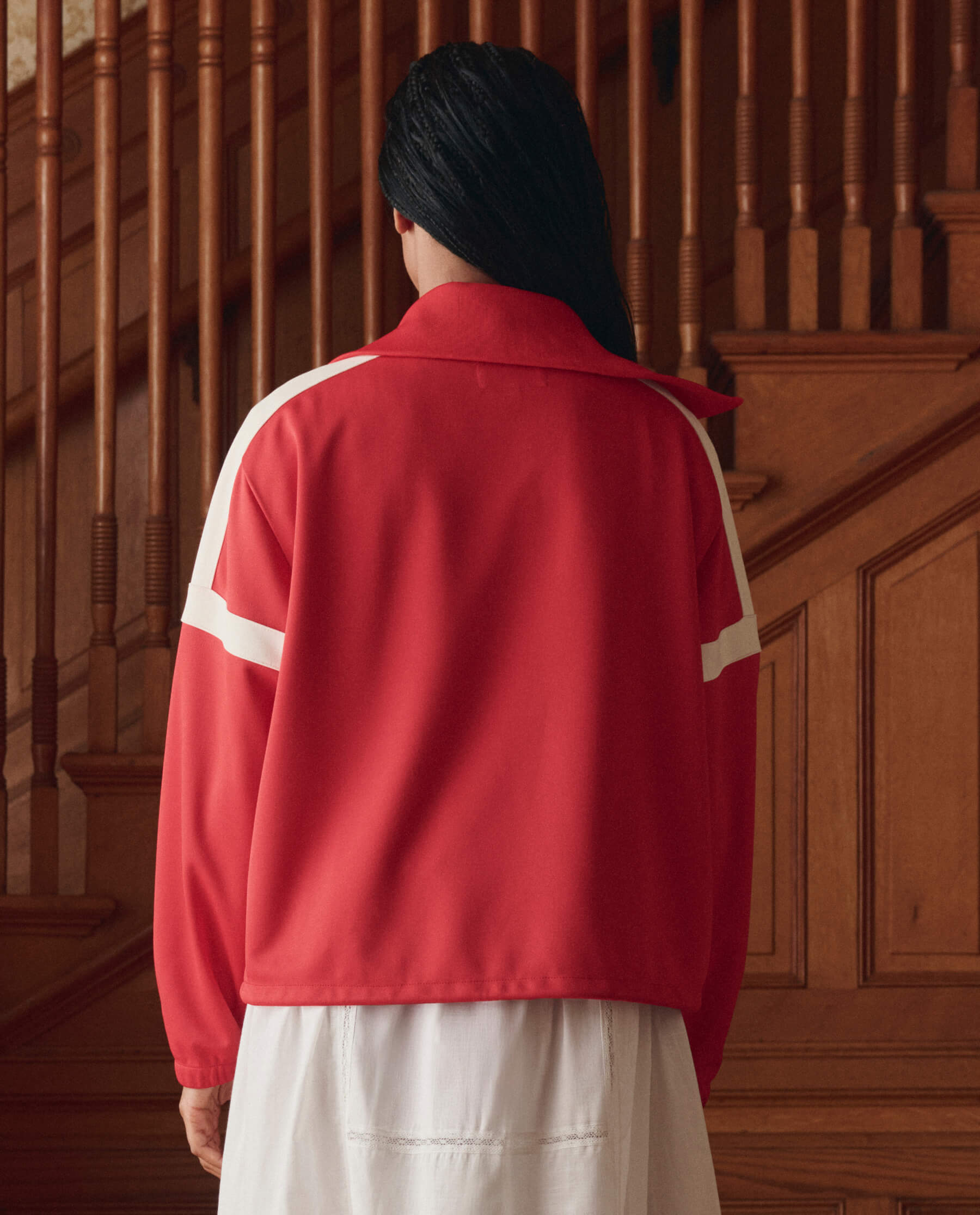 The Trainer Jacket. -- Poppy Red